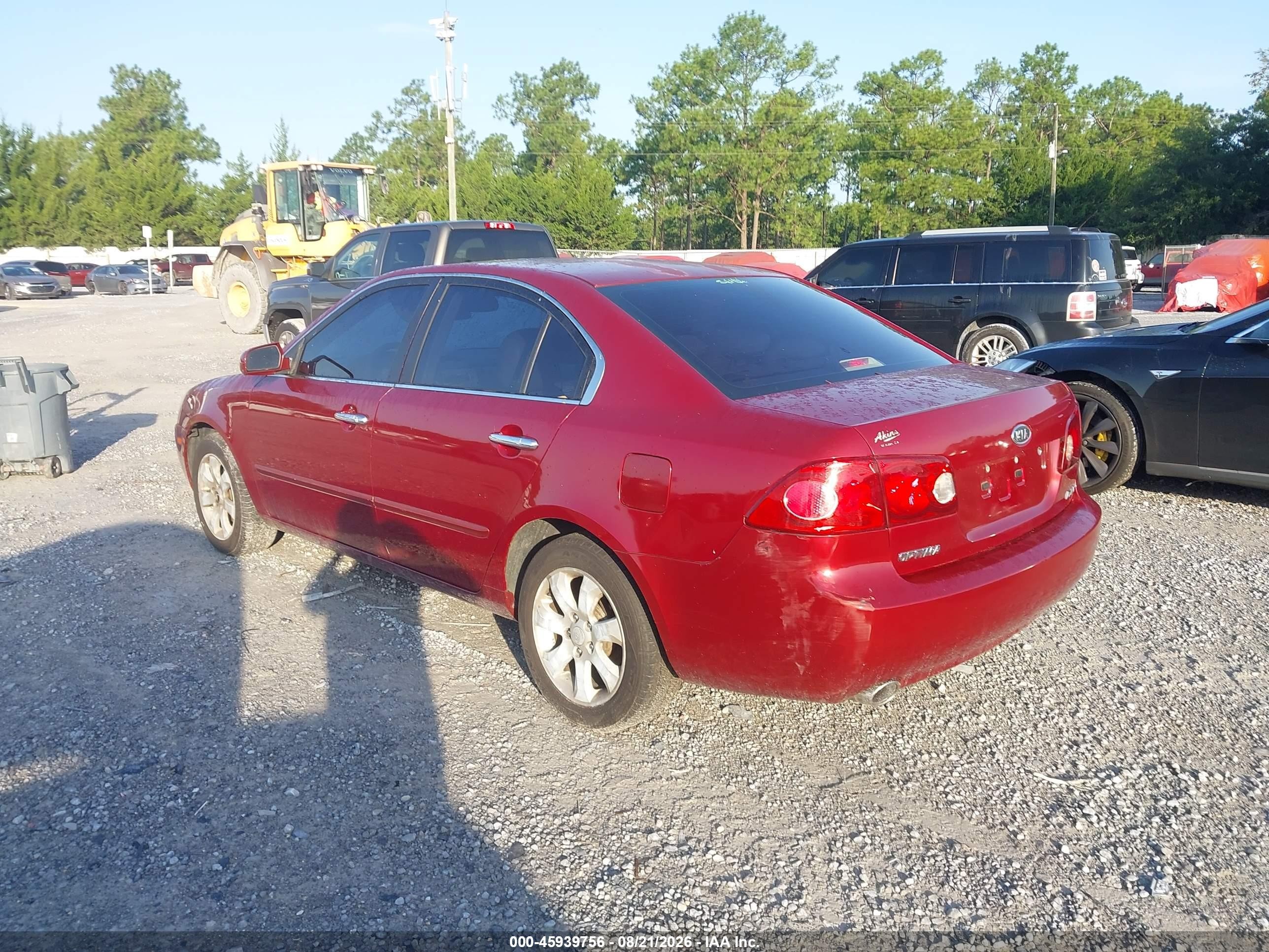 2006 Kia Optima Ex V6 (new)/lx V6 (new) Red vin: KNAGE124X65071110