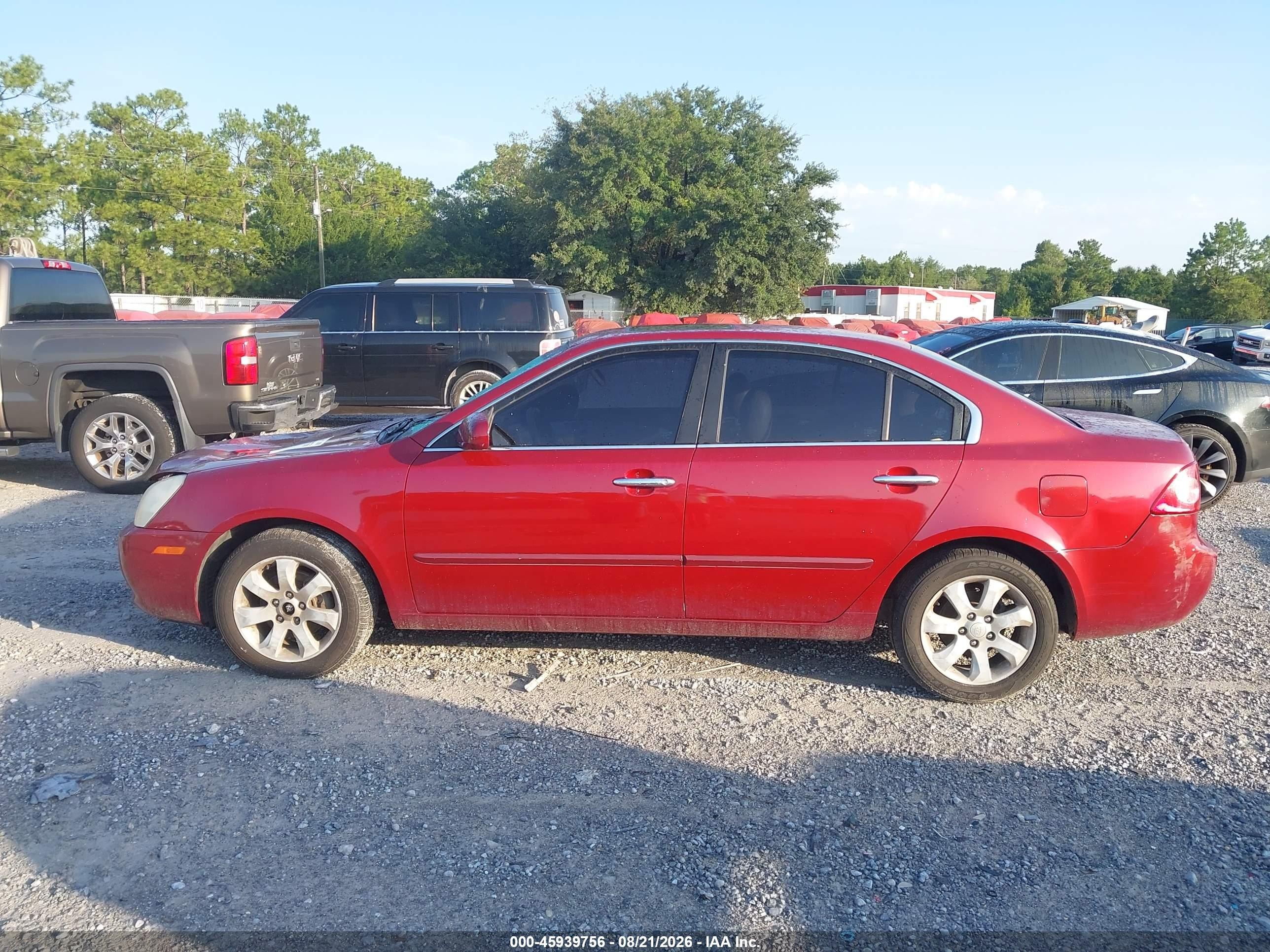 2006 Kia Optima Ex V6 (new)/lx V6 (new) Red vin: KNAGE124X65071110