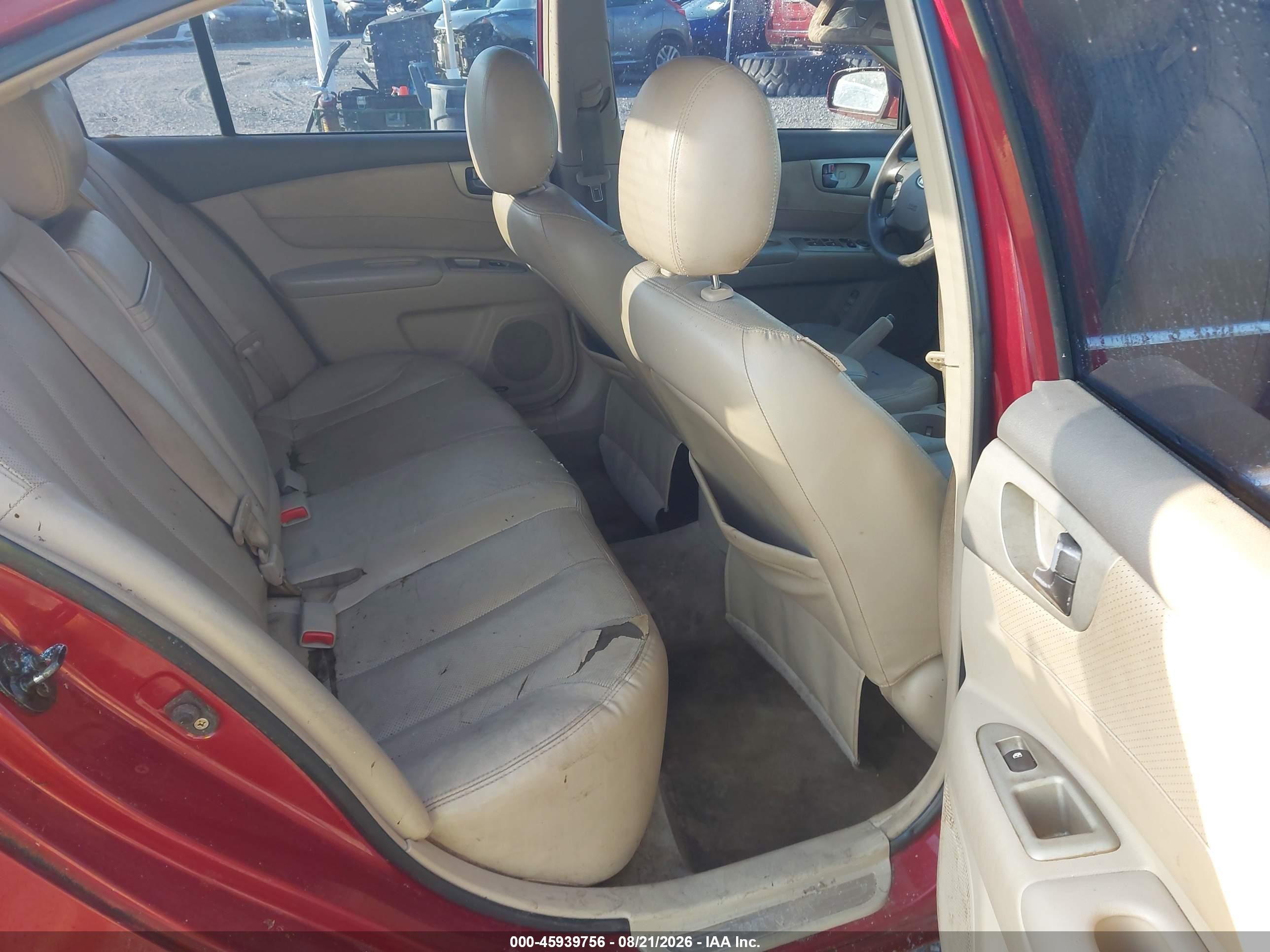 2006 Kia Optima Ex V6 (new)/lx V6 (new) Red vin: KNAGE124X65071110