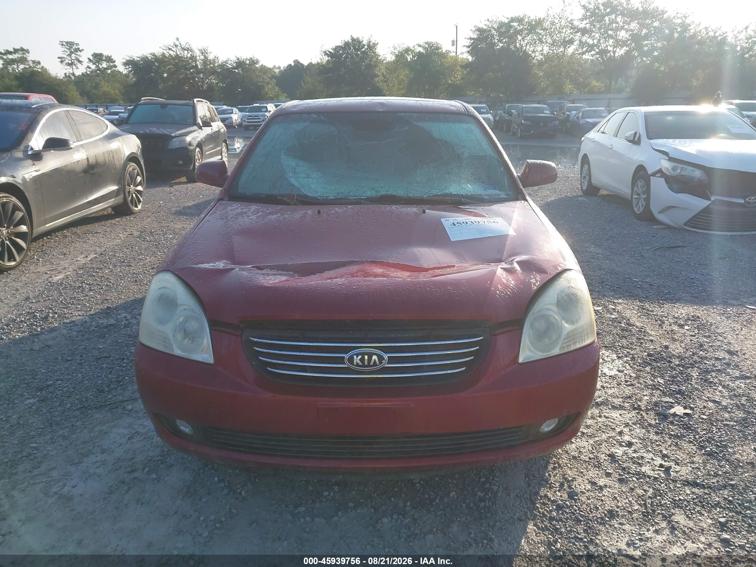 2006 Kia Optima Ex V6 (new)/lx V6 (new) Red vin: KNAGE124X65071110