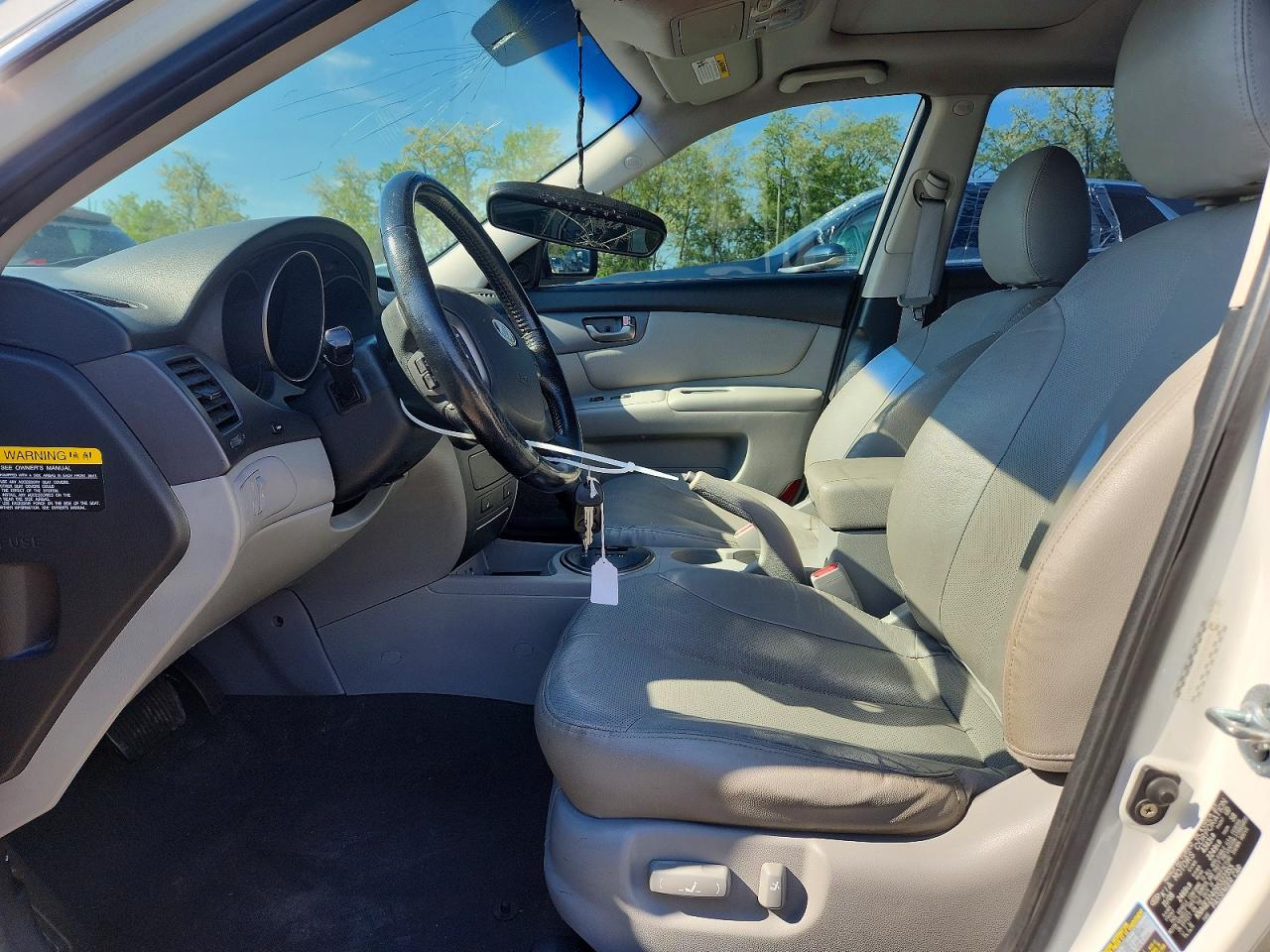 2009 Kia Optima Ex White vin: KNAGE224095322355