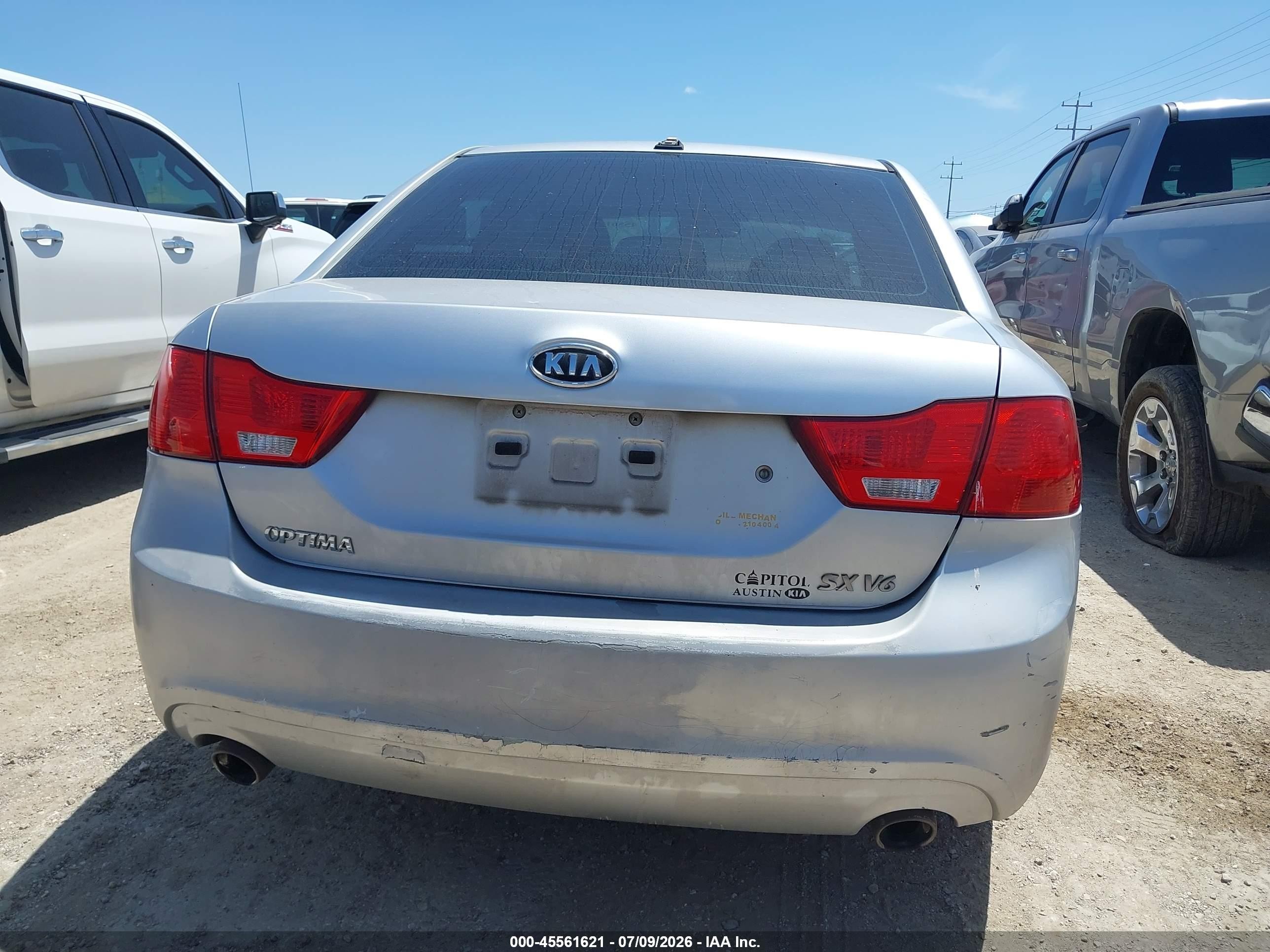 2009 Kia Optima Sx V6 Silver vin: KNAGE224095335347