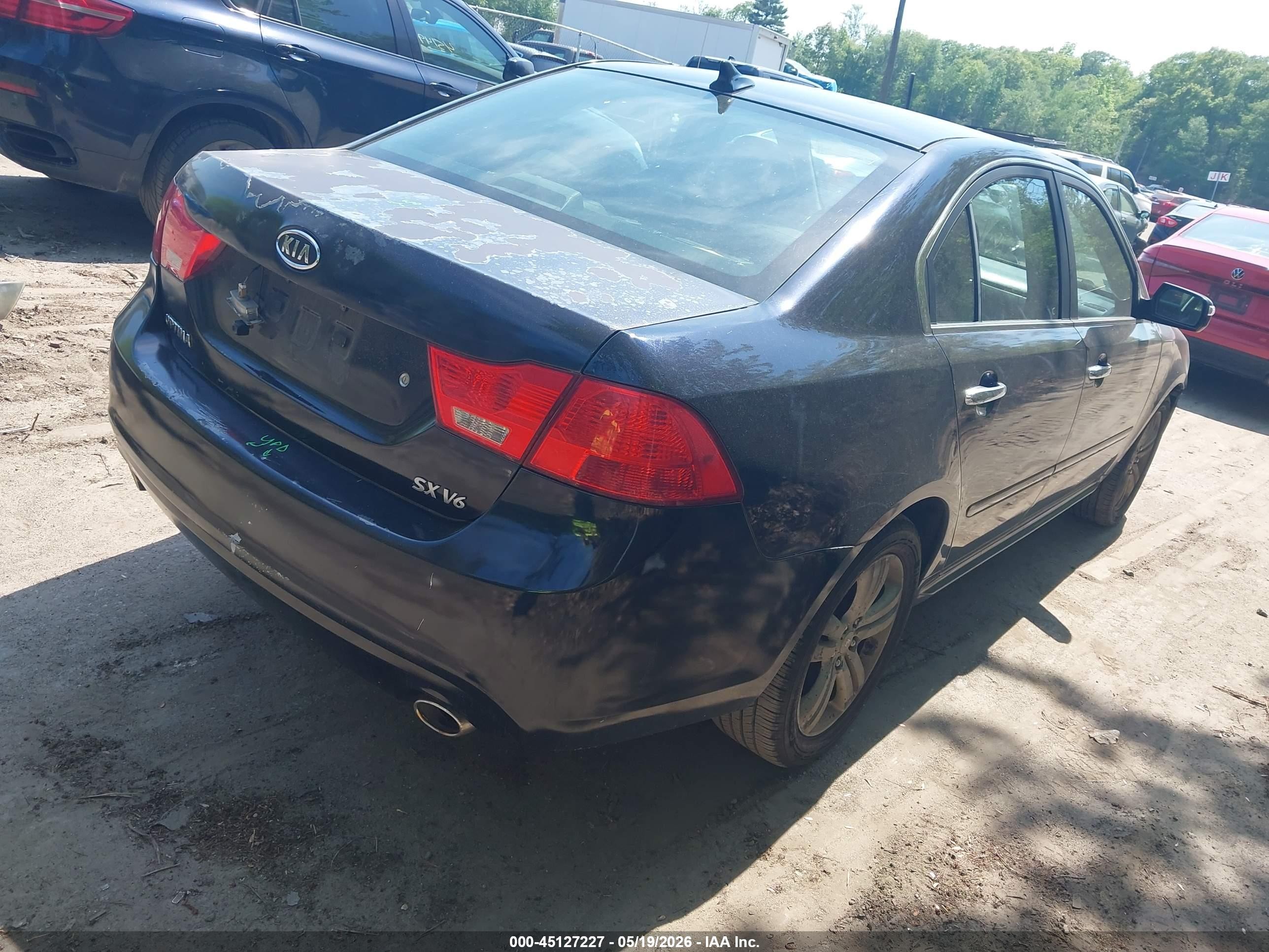 2009 Kia Optima Sx V6 Blue vin: KNAGE224295334829