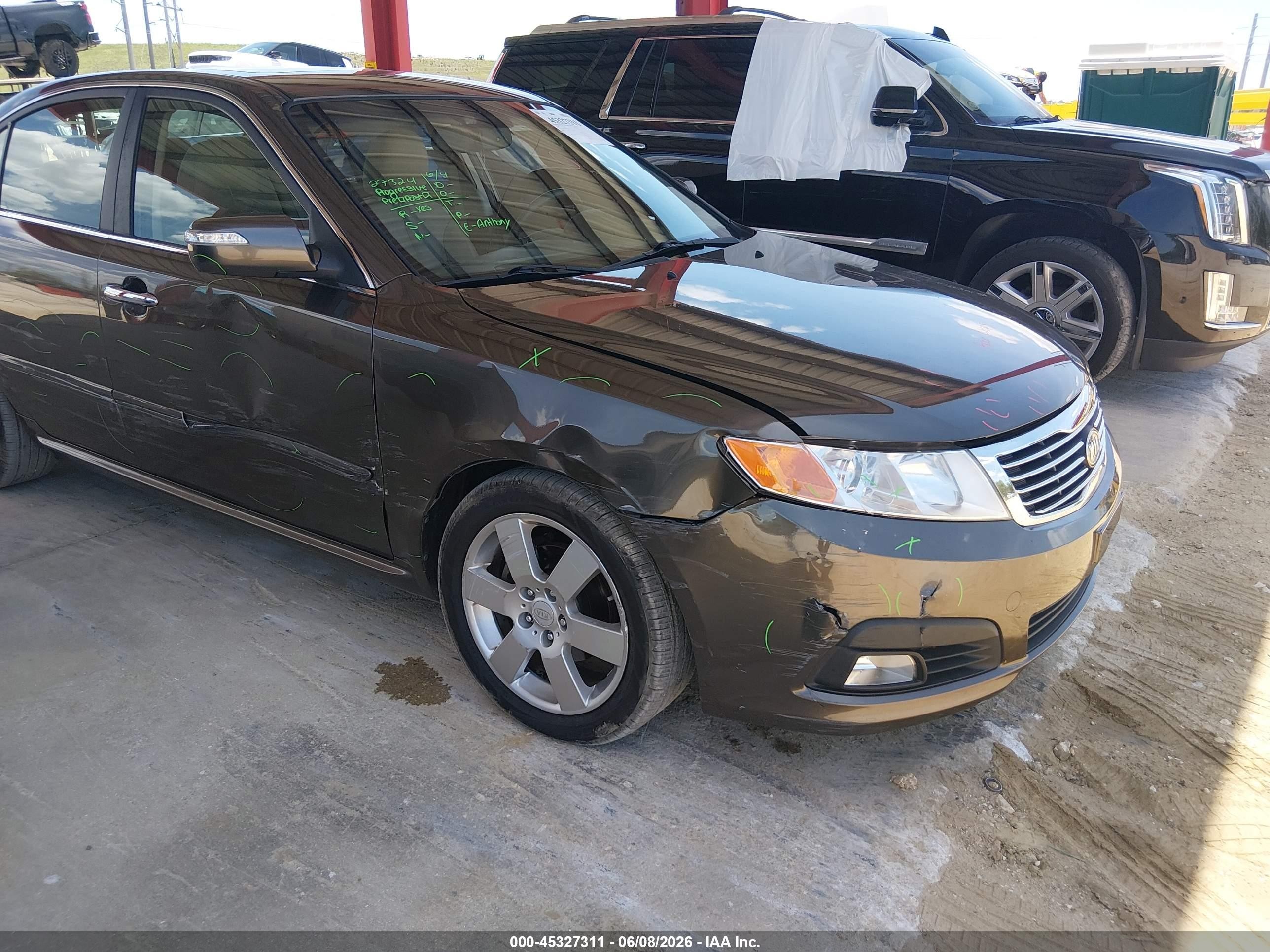 2009 Kia Optima Ex V6 Gray vin: KNAGE224695308542