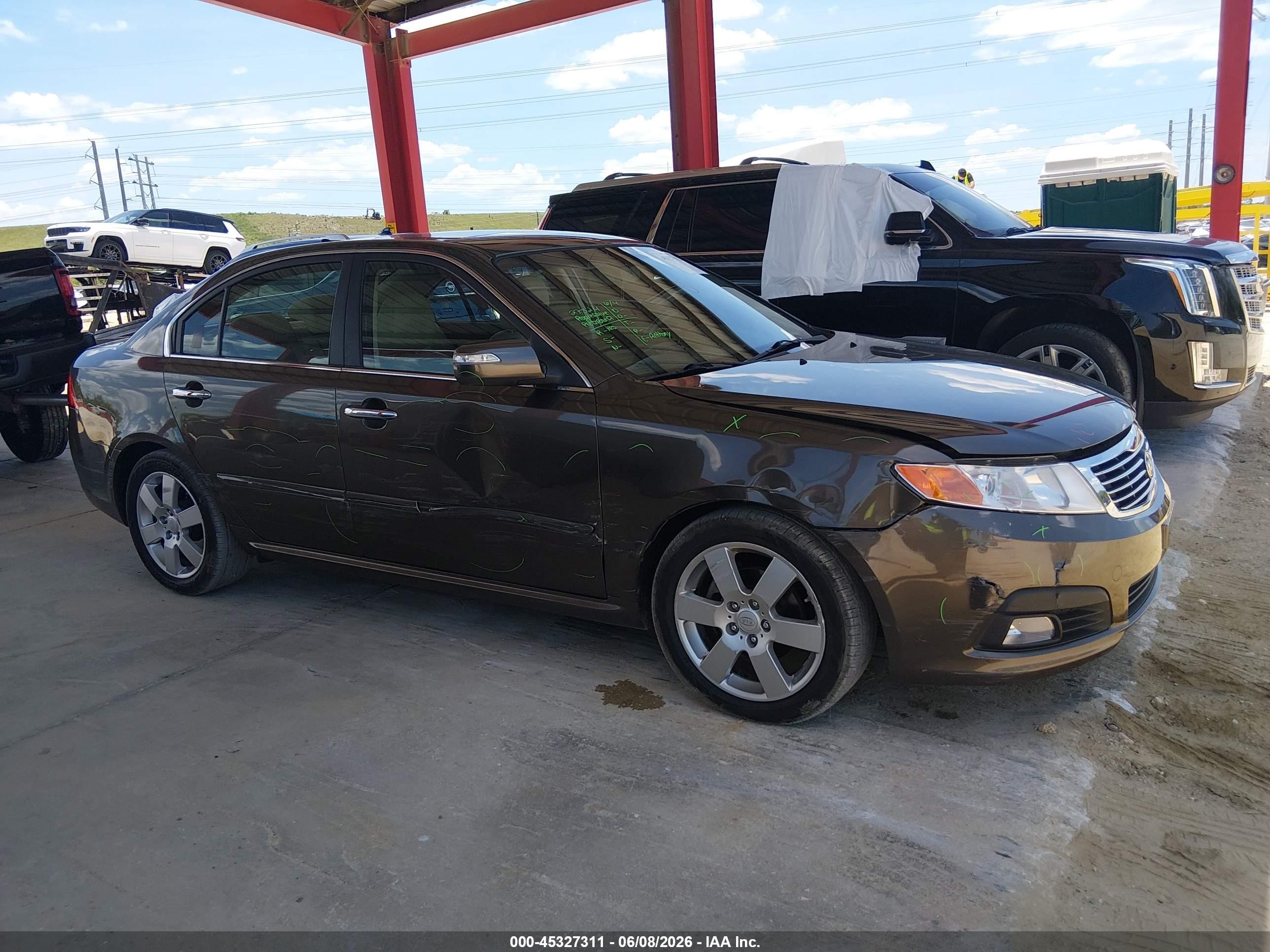 2009 Kia Optima Ex V6 Gray vin: KNAGE224695308542