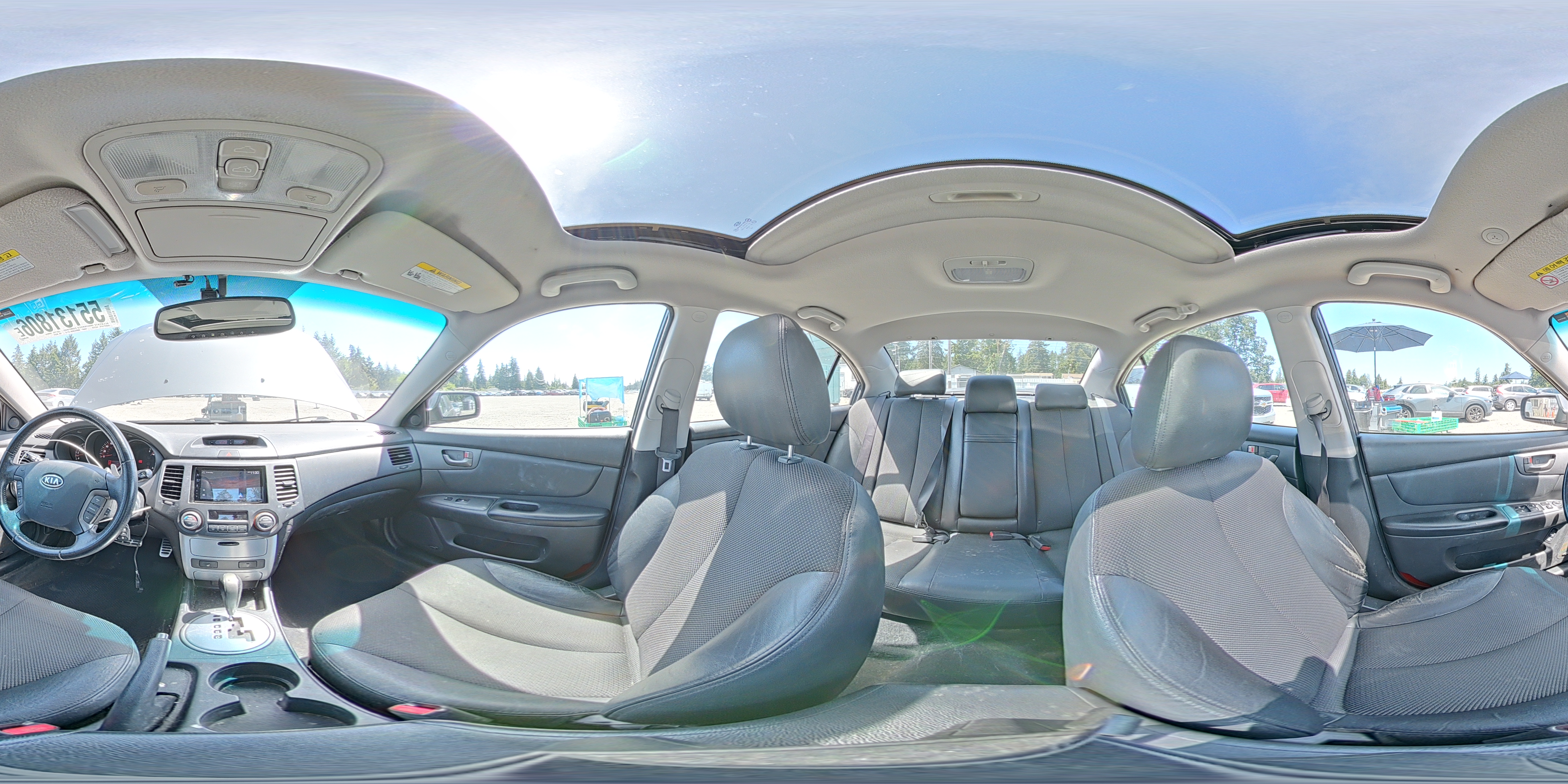 2009 Kia Optima Ex Gray vin: KNAGE224695352072