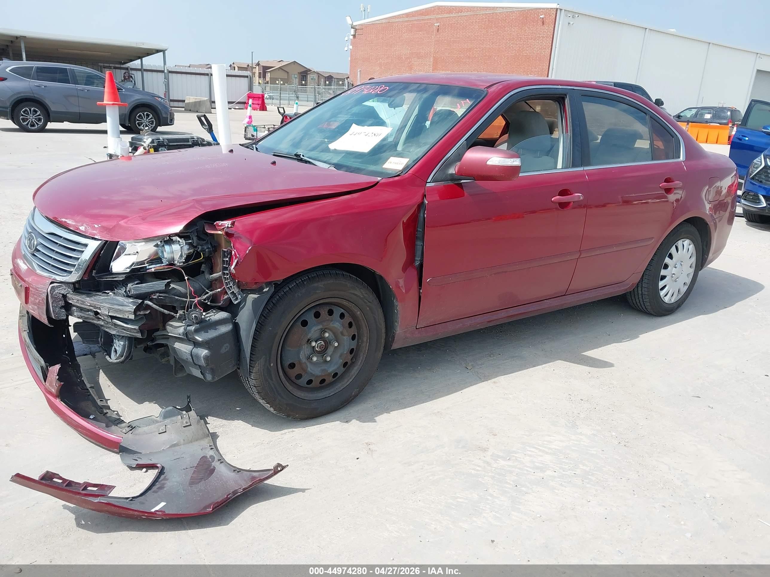 2009 Kia Optima Lx Red vin: KNAGE228295322649