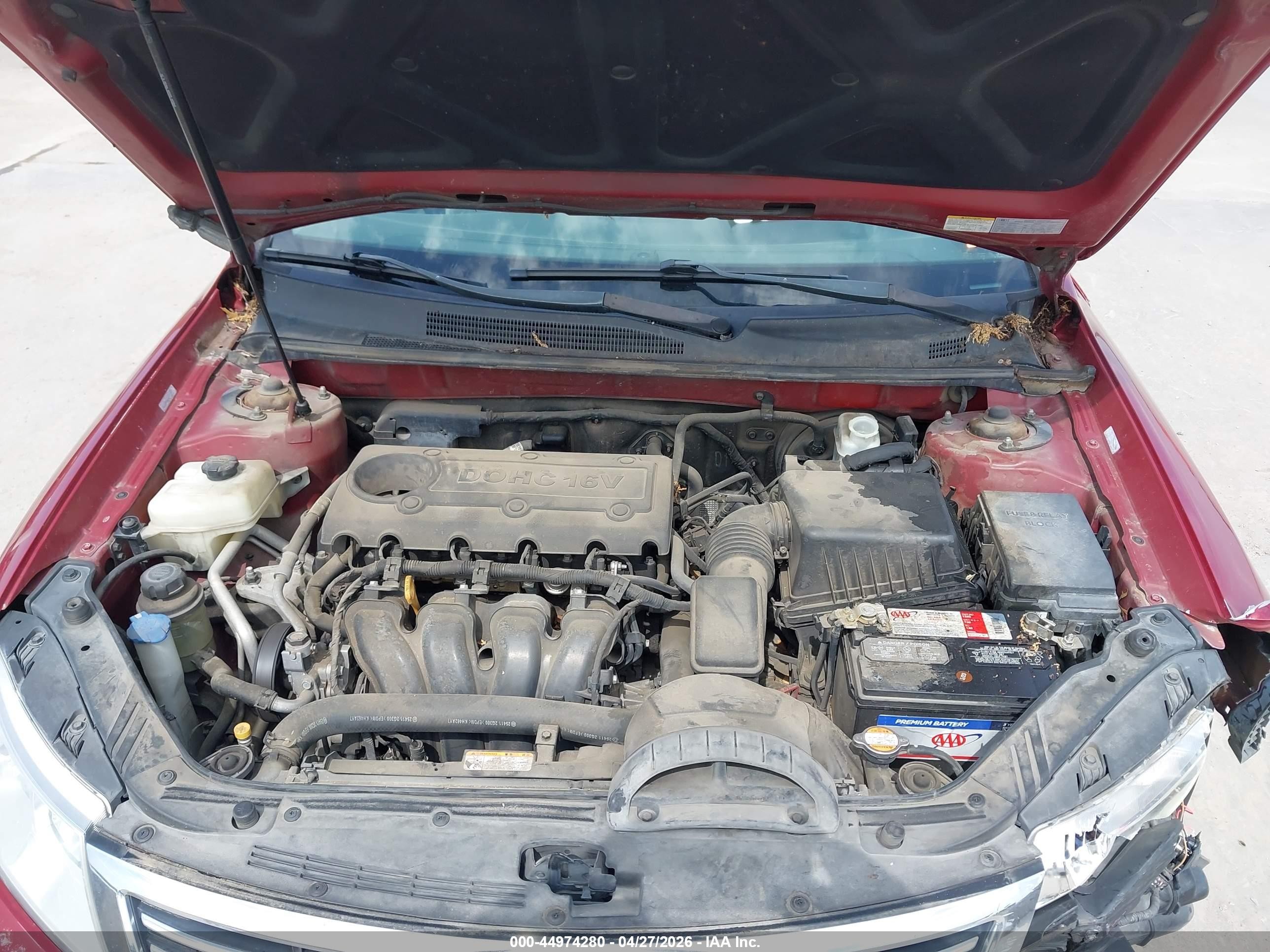 2009 Kia Optima Lx Red vin: KNAGE228295322649