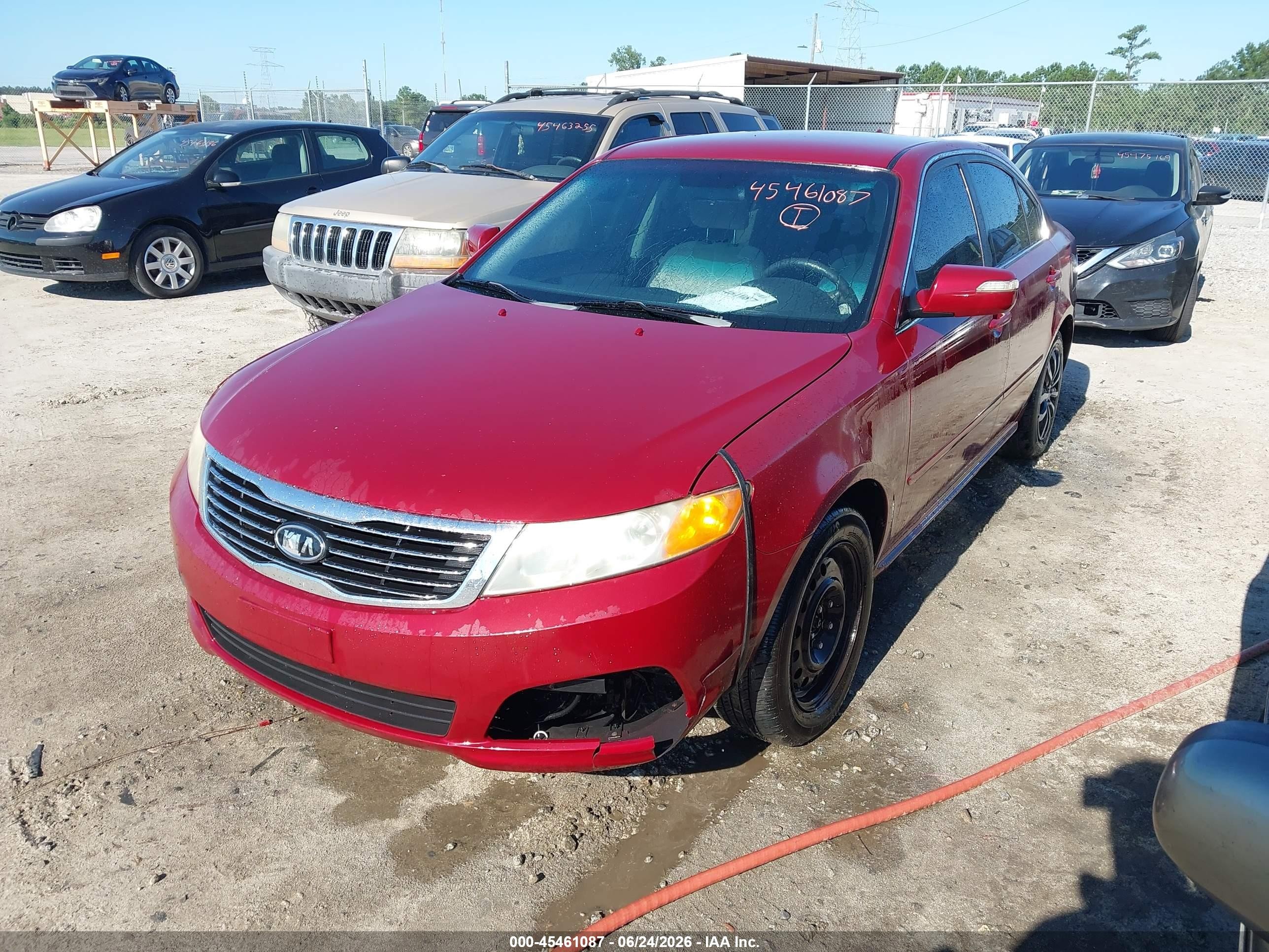 2009 Kia Optima Lx Red vin: KNAGE228295325602