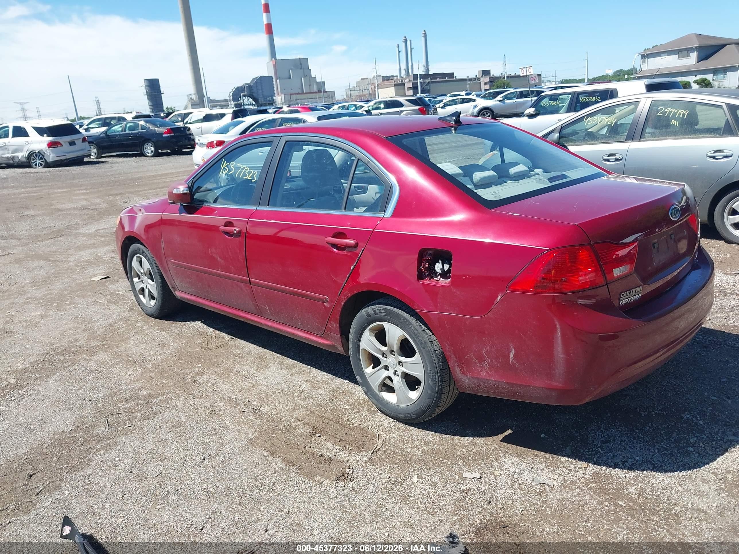 2009 Kia Optima Lx Red vin: KNAGE228595359260
