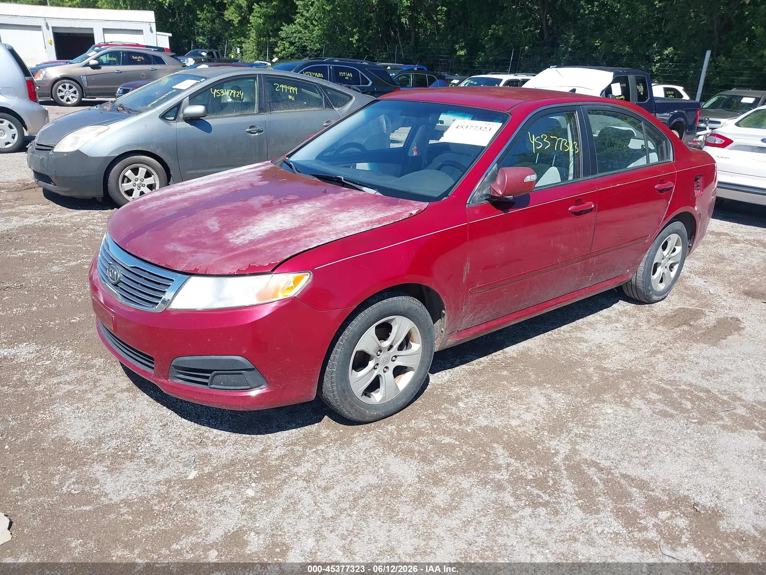 2009 Kia Optima Lx Red vin: KNAGE228595359260