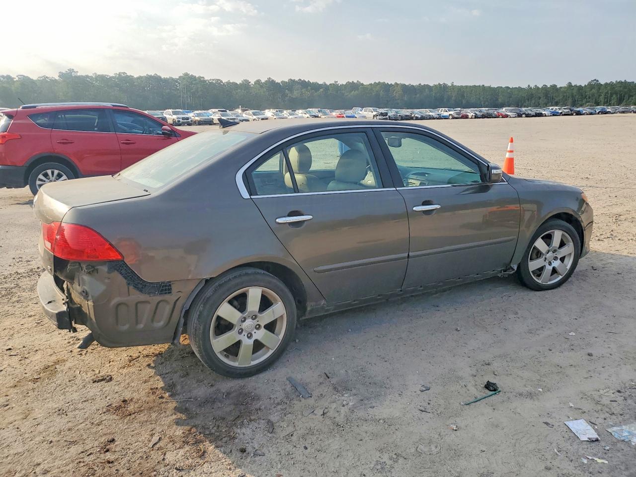 2009 Kia Optima Lx Gray vin: KNAGE228695324243