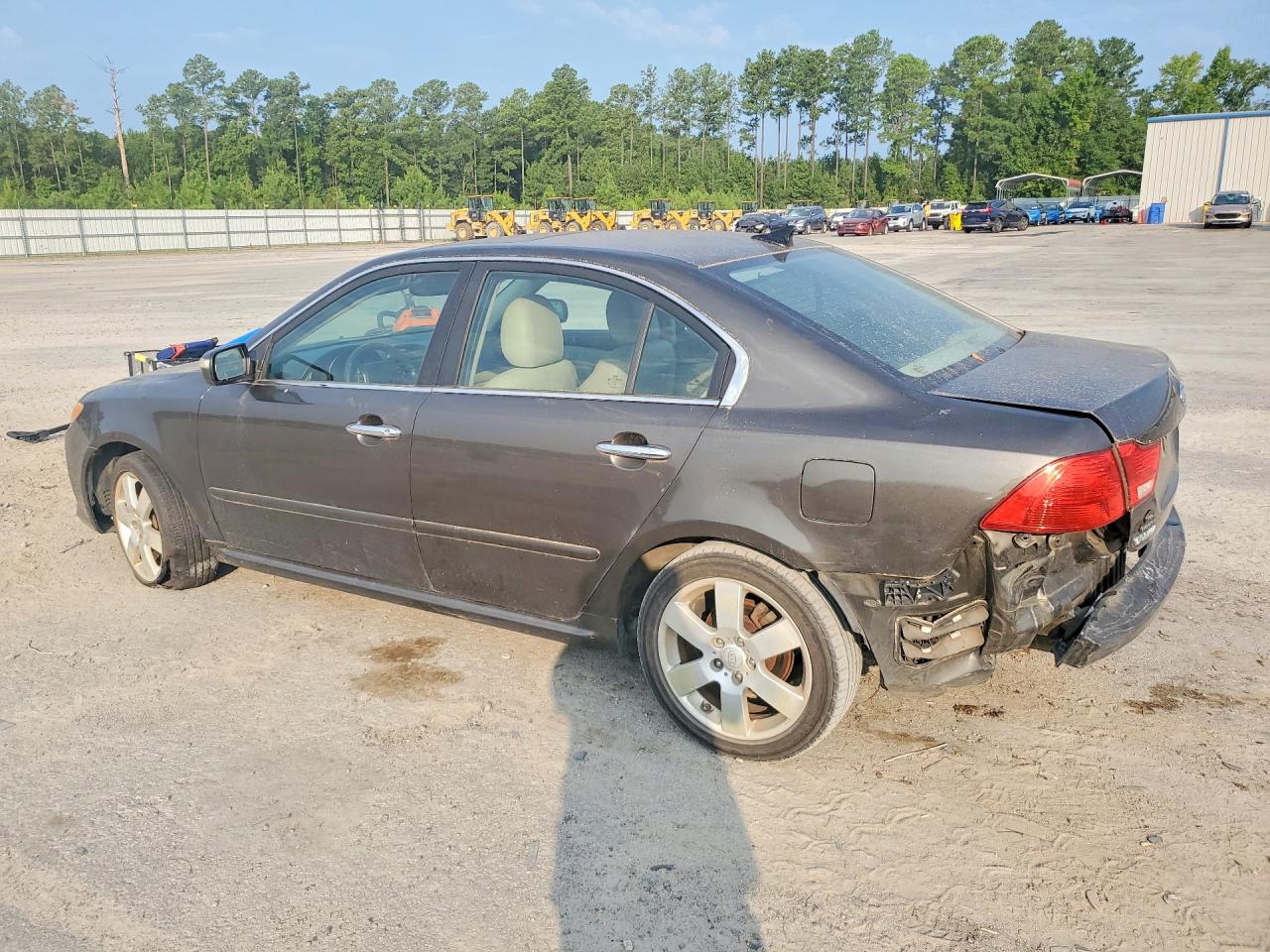2009 Kia Optima Lx Gray vin: KNAGE228695324243