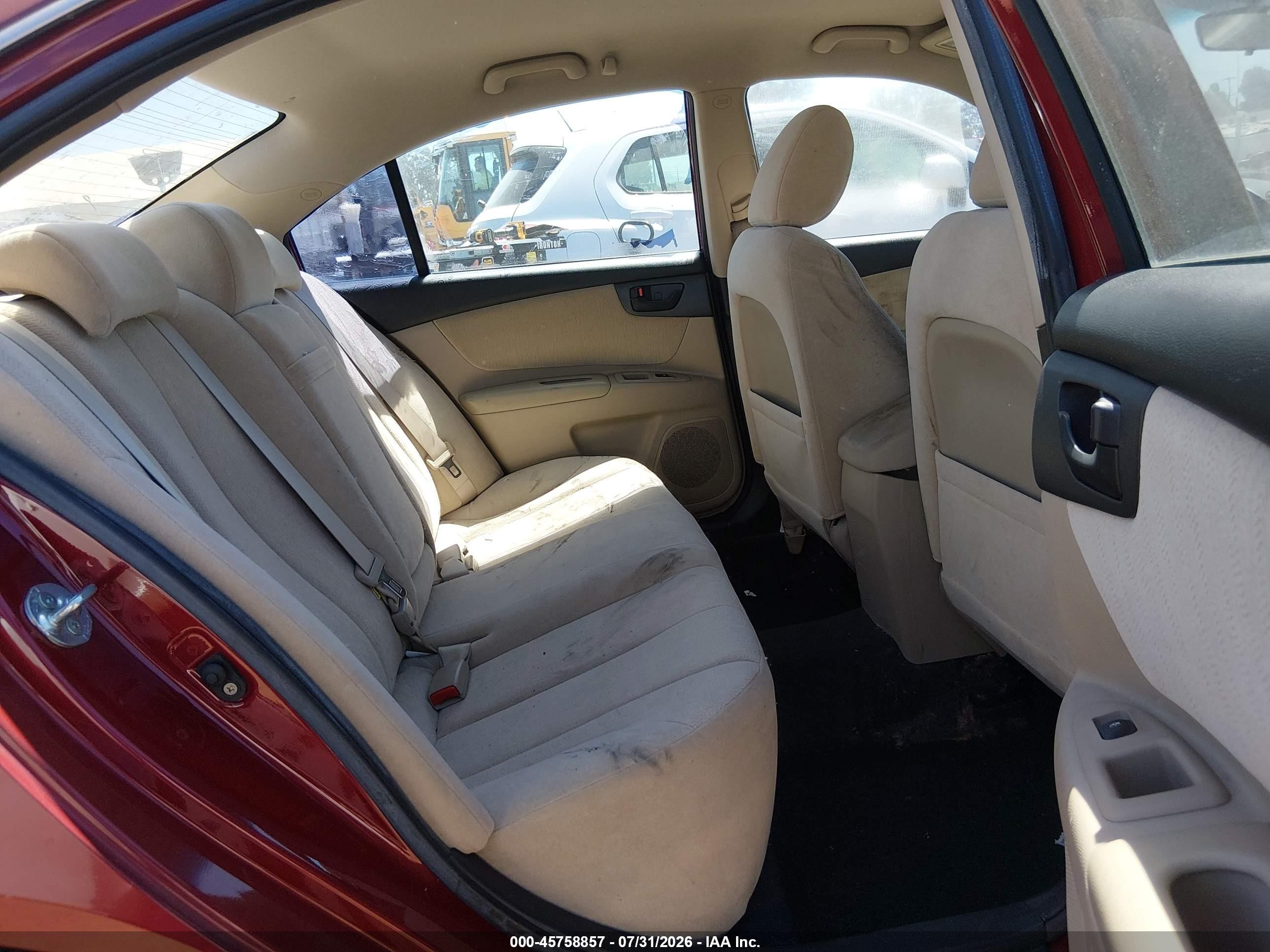 2009 Kia Optima Lx Burgundy vin: KNAGE228895321747