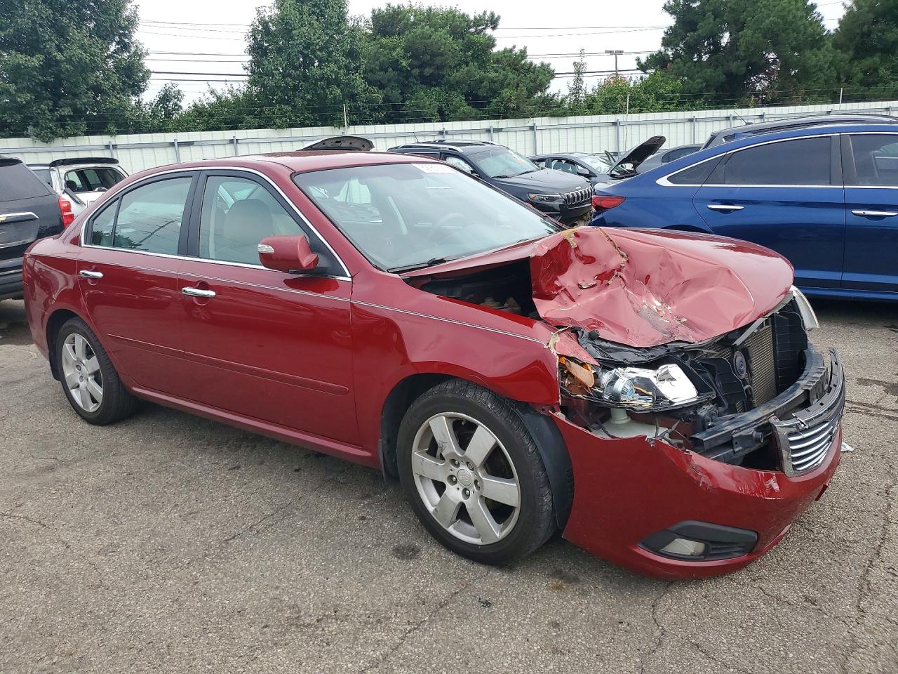 2009 Kia Optima Lx Red vin: KNAGE228X95306683