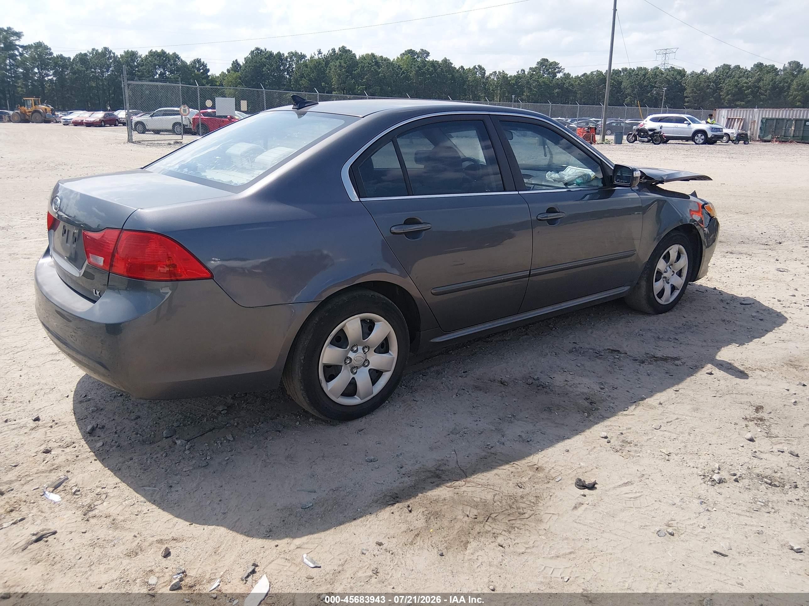 2009 Kia Optima Lx Gray vin: KNAGE228X95311625