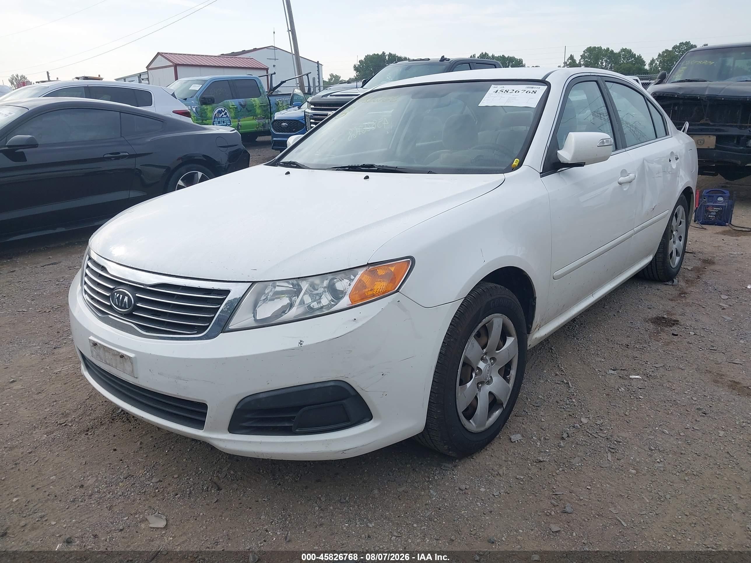 2010 Kia Optima Lx White vin: KNAGG4A80A5450996