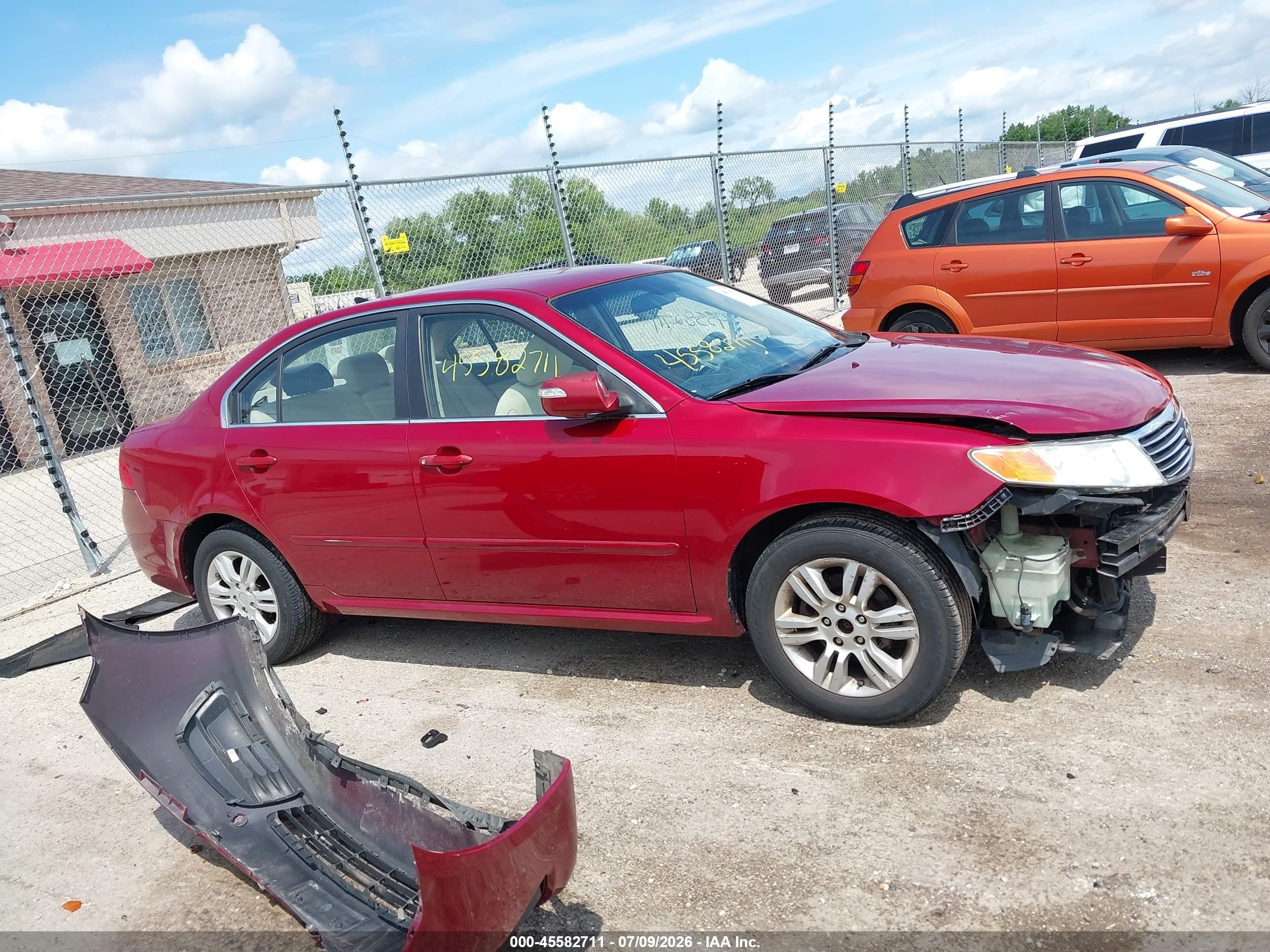 2010 Kia Optima Lx Red vin: KNAGG4A83A5435084