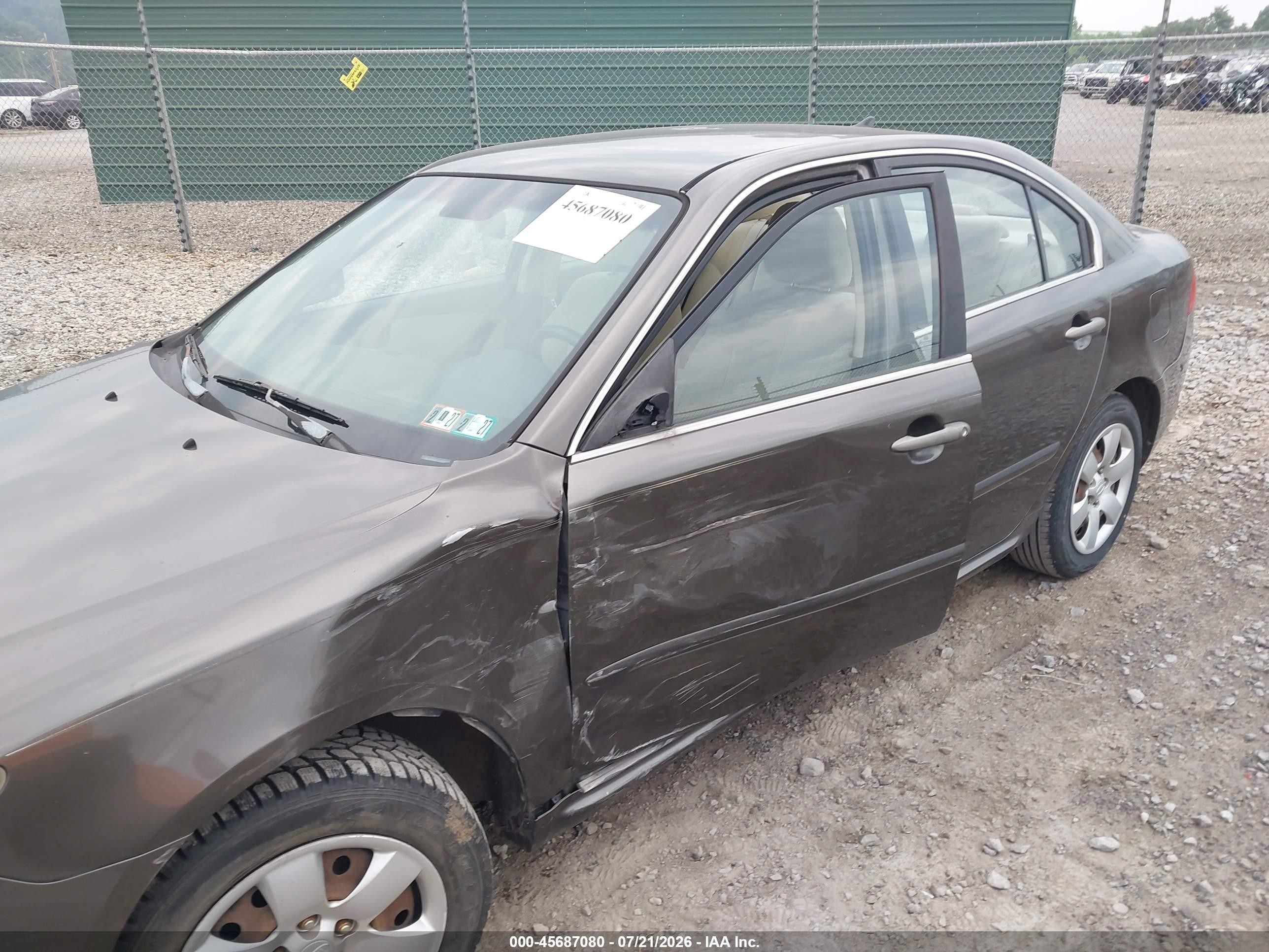 2010 Kia Optima Lx Brown vin: KNAGG4A84A5375171