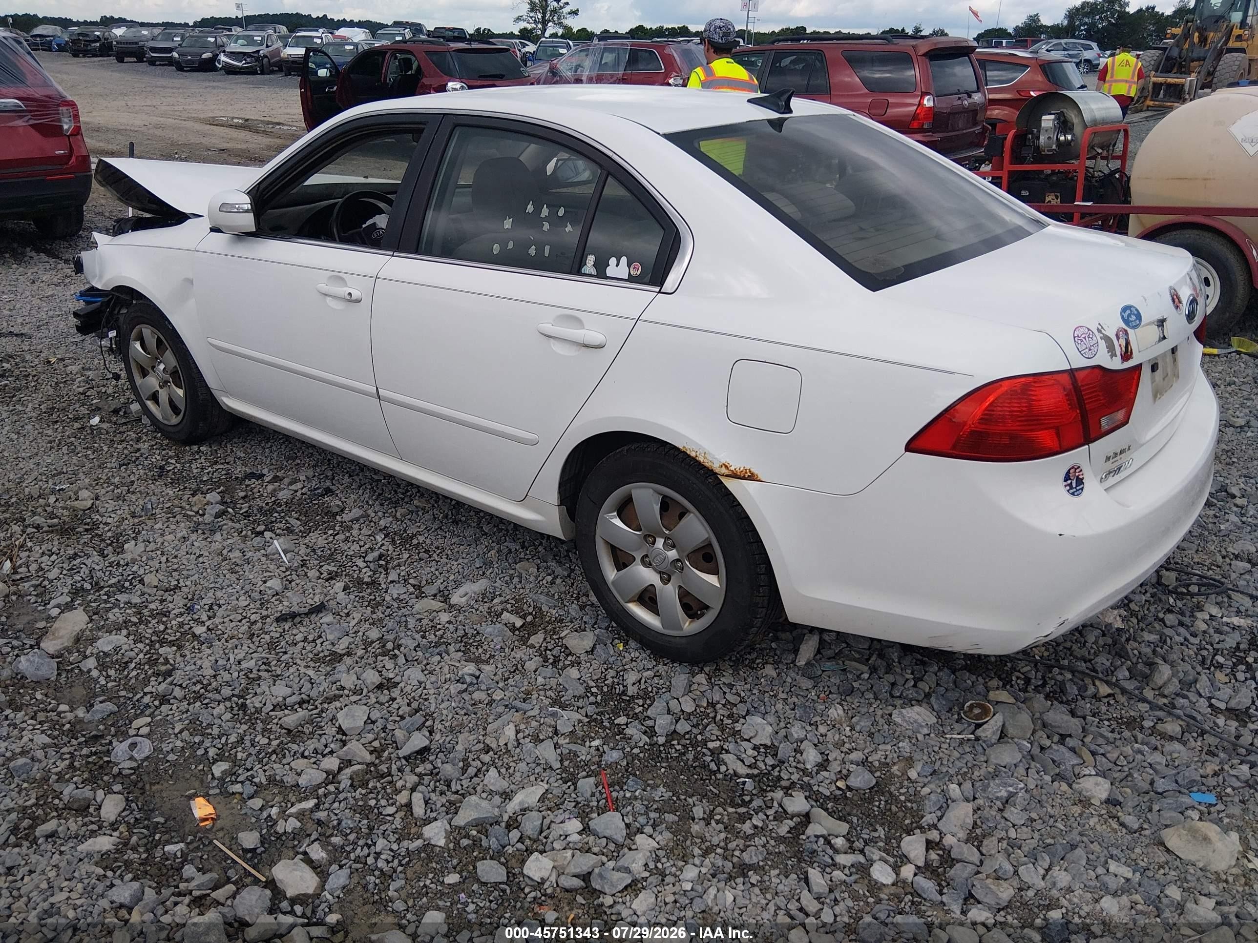 2010 Kia Optima Lx White vin: KNAGG4A84A5379639