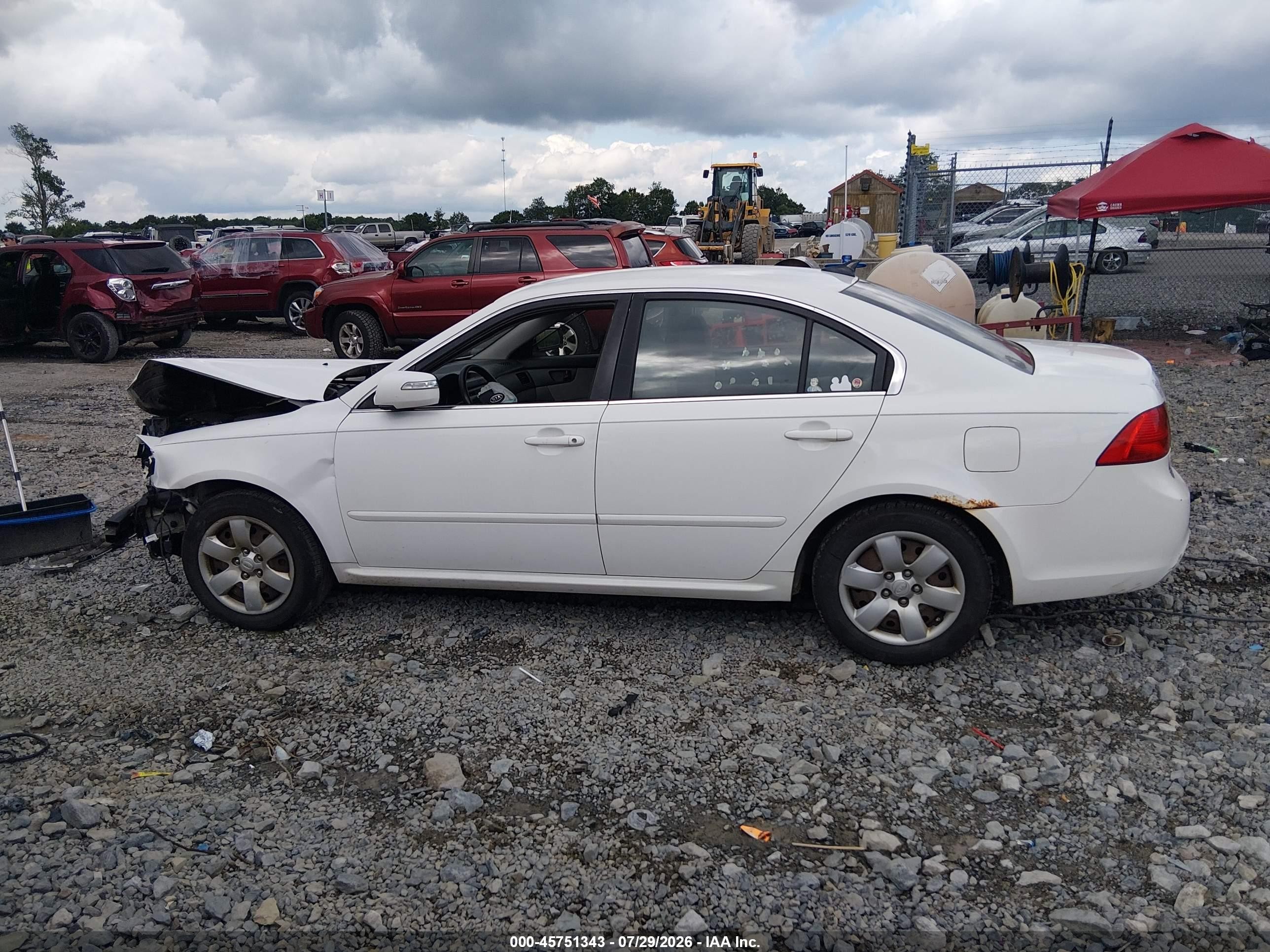 2010 Kia Optima Lx White vin: KNAGG4A84A5379639