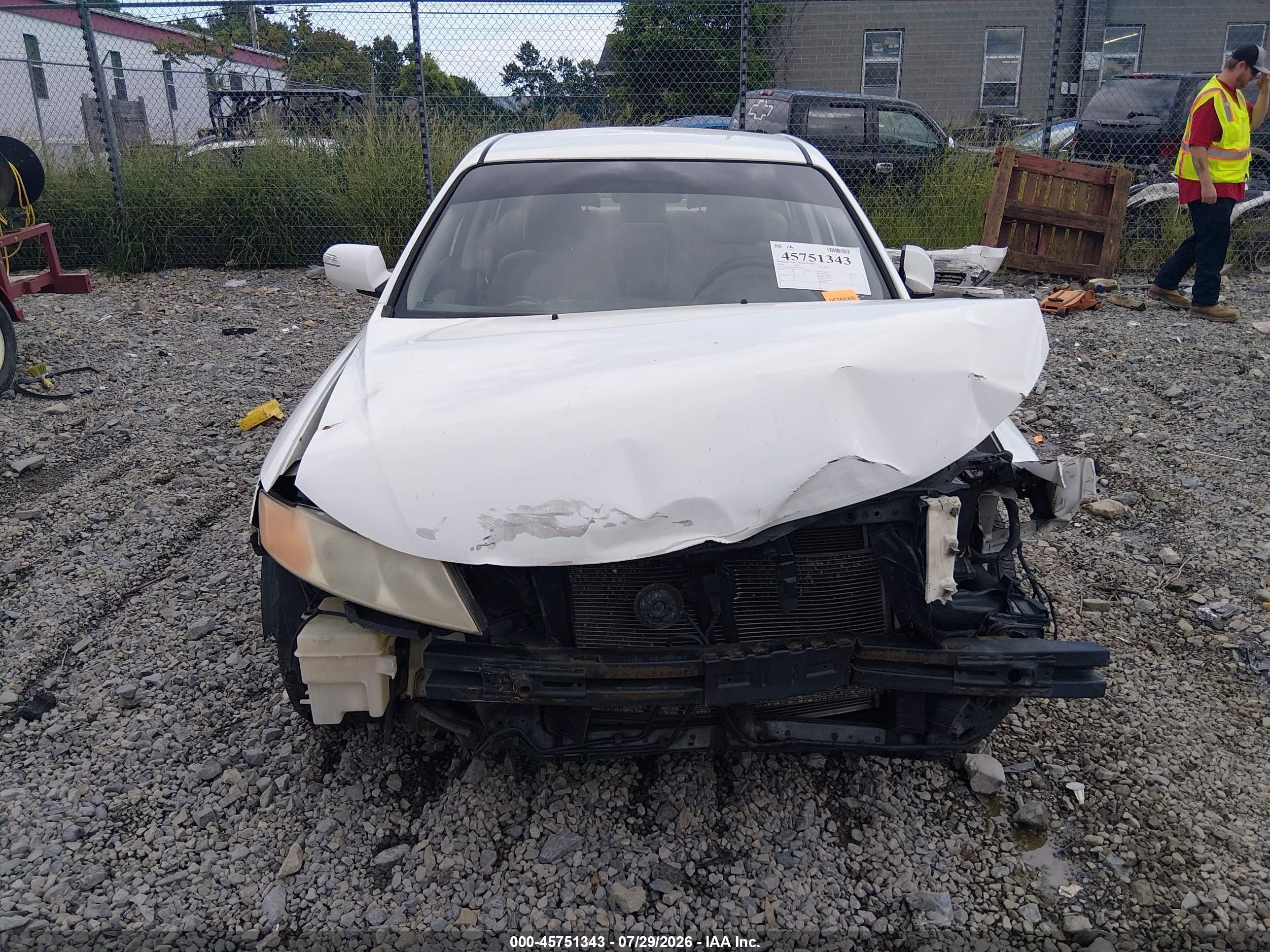 2010 Kia Optima Lx White vin: KNAGG4A84A5379639