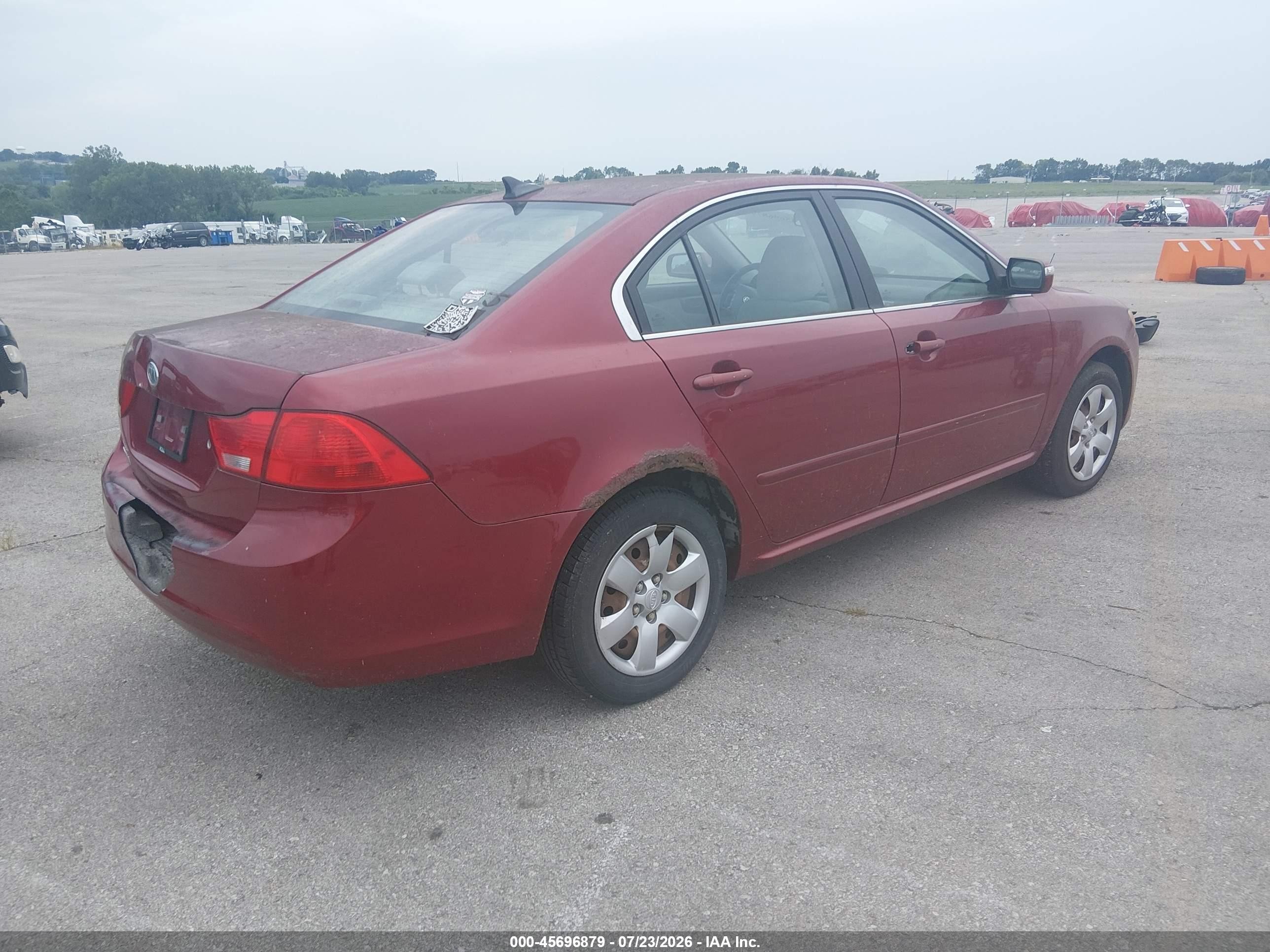 2010 Kia Optima Lx Burgundy vin: KNAGG4A84A5437300