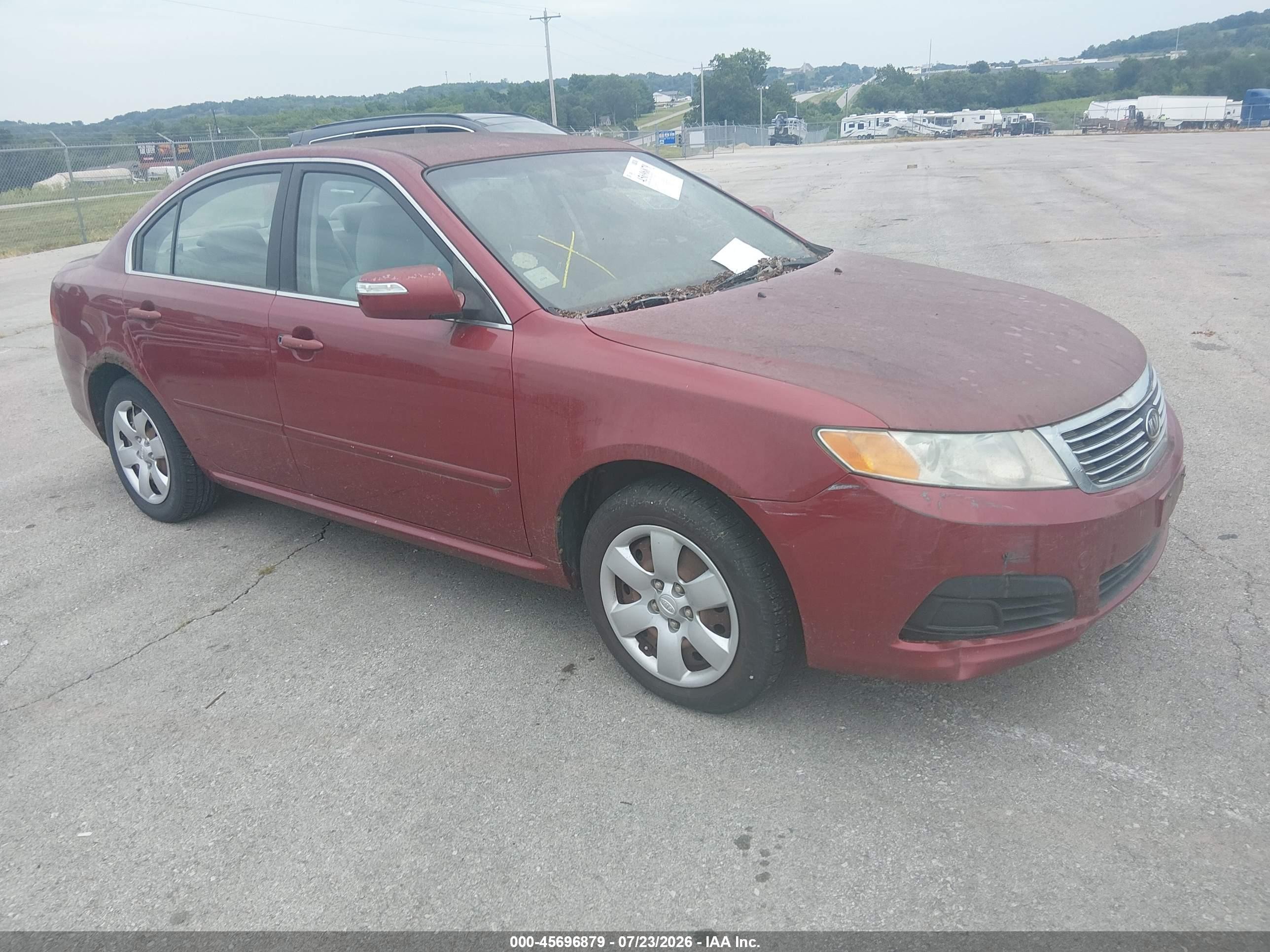 2010 Kia Optima Lx Burgundy vin: KNAGG4A84A5437300
