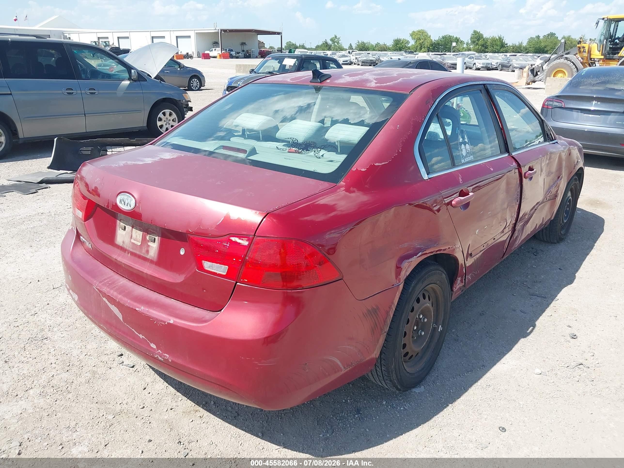2010 Kia Optima Lx Red vin: KNAGG4A86A5383403