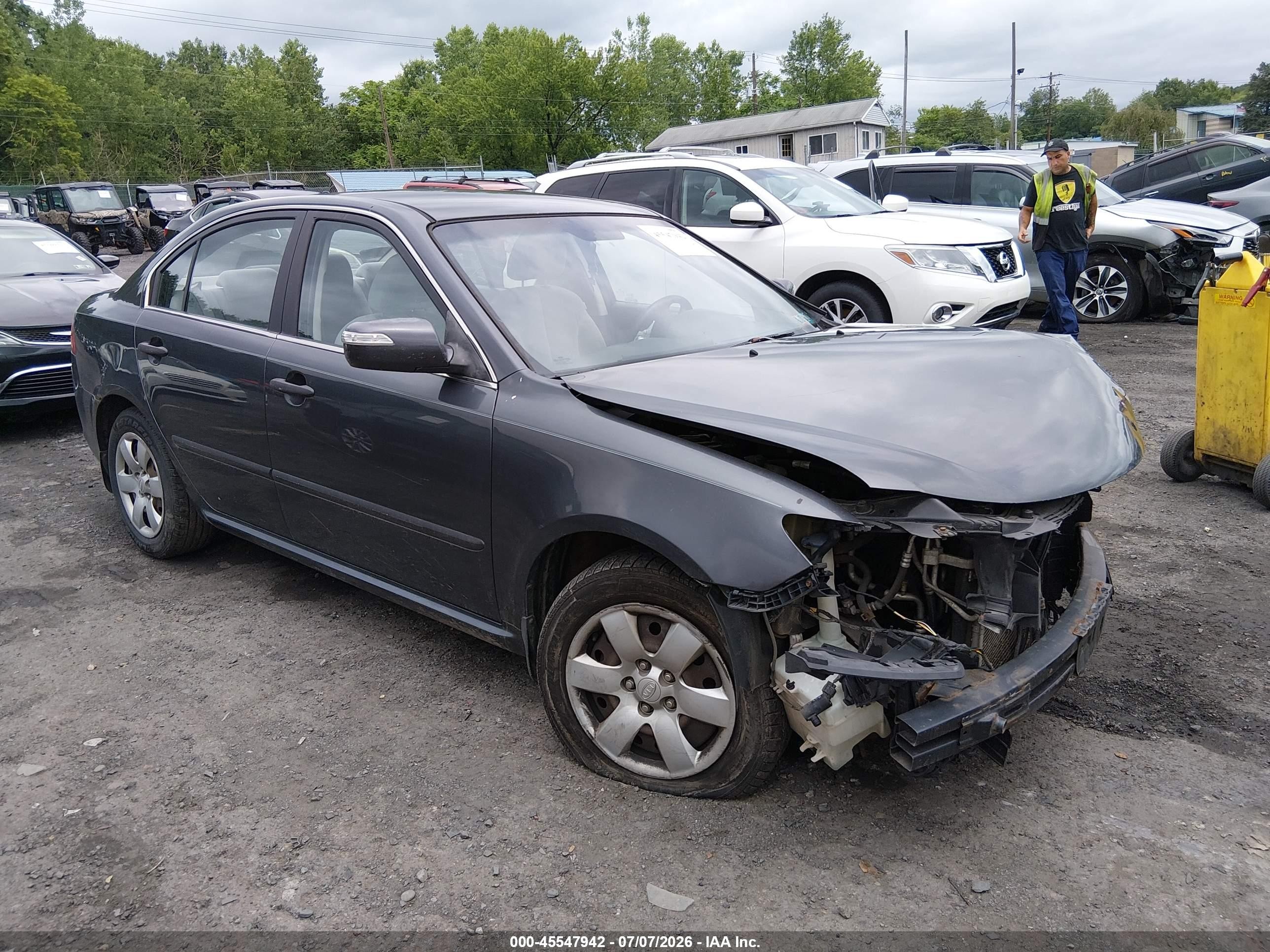 2010 Kia Optima Lx Gray vin: KNAGG4A87A5397553