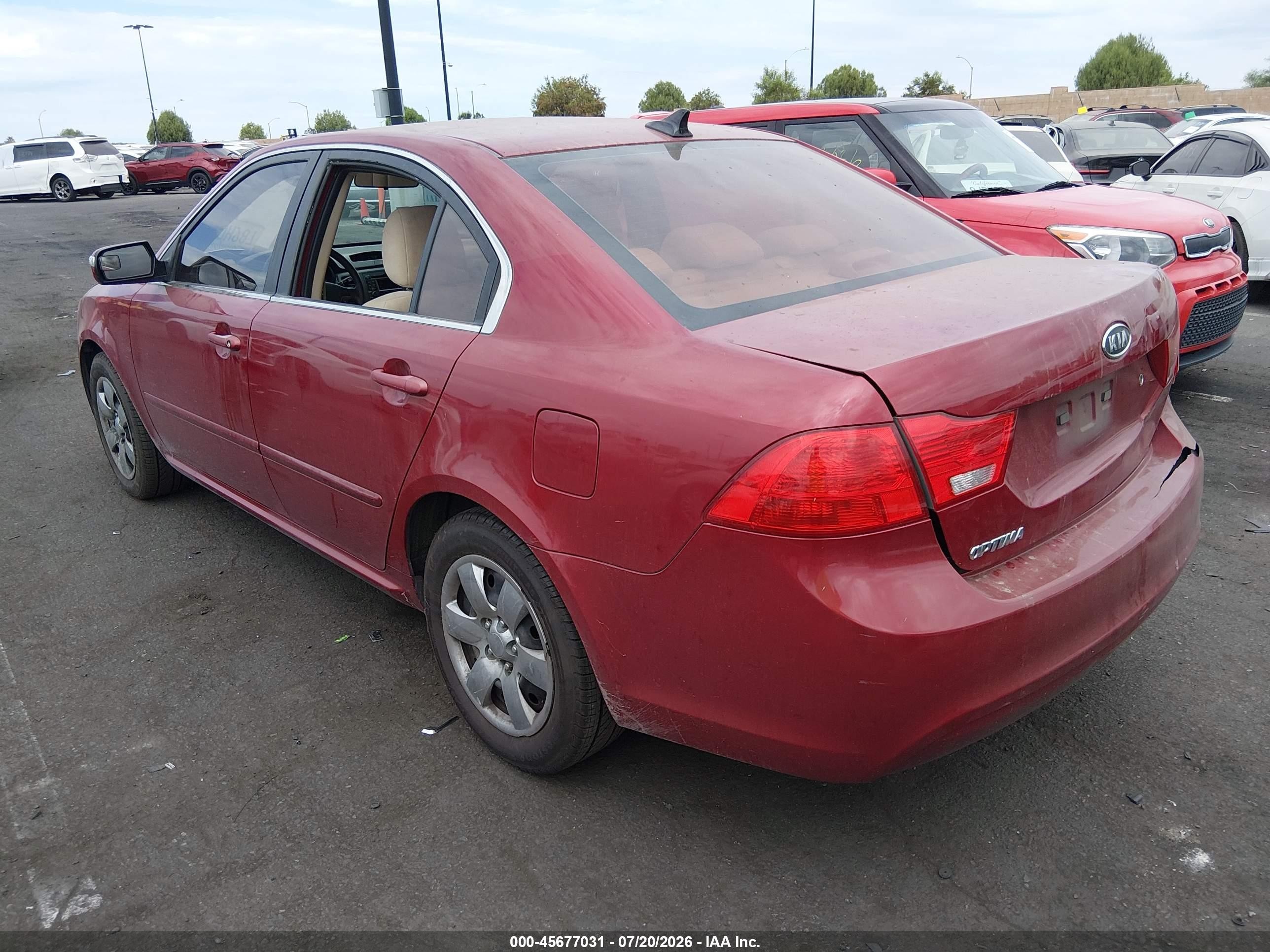 2010 Kia Optima Lx Red vin: KNAGG4A87A5436867