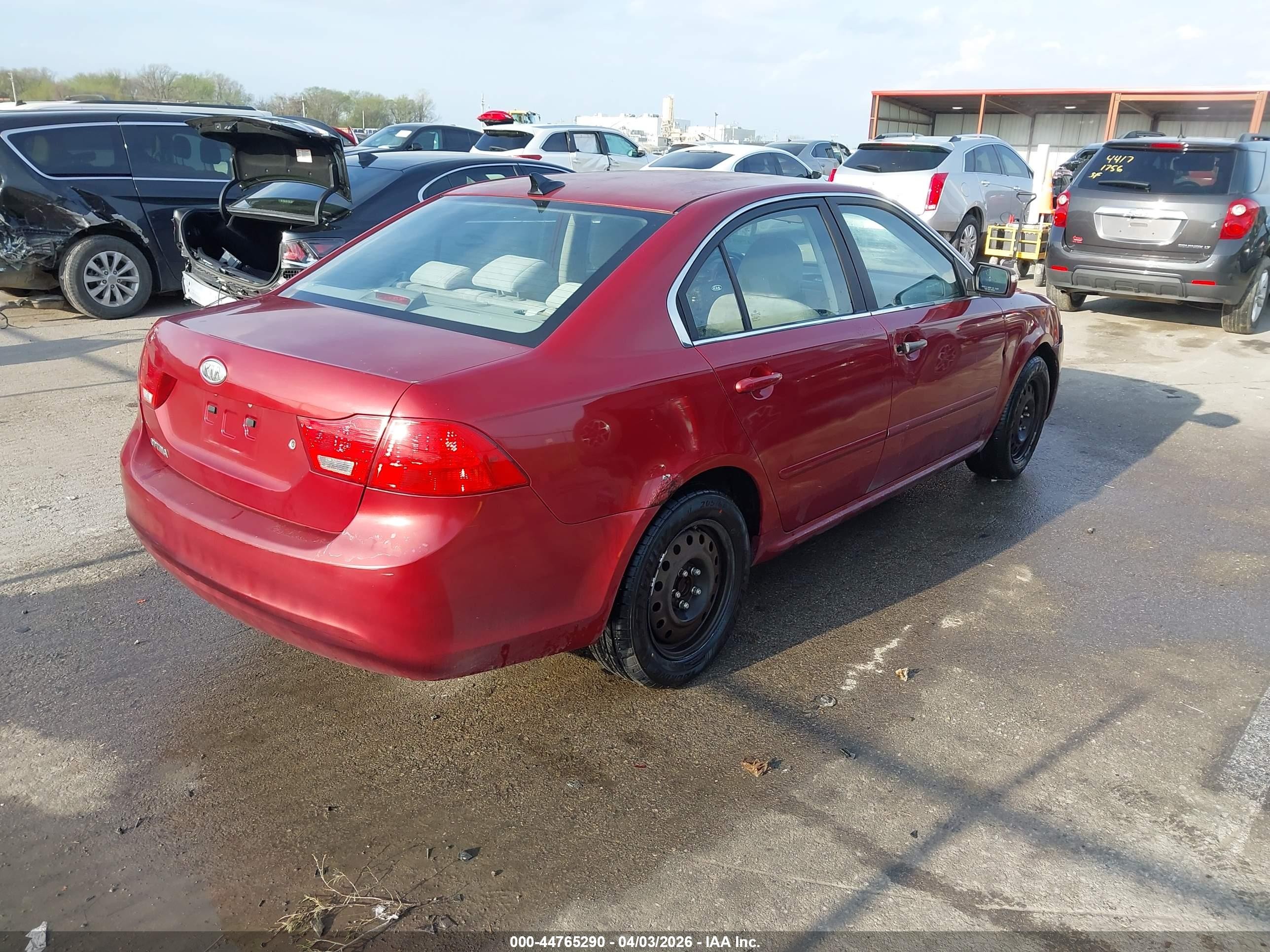 2010 Kia Optima Lx Red vin: KNAGG4A87A5450820