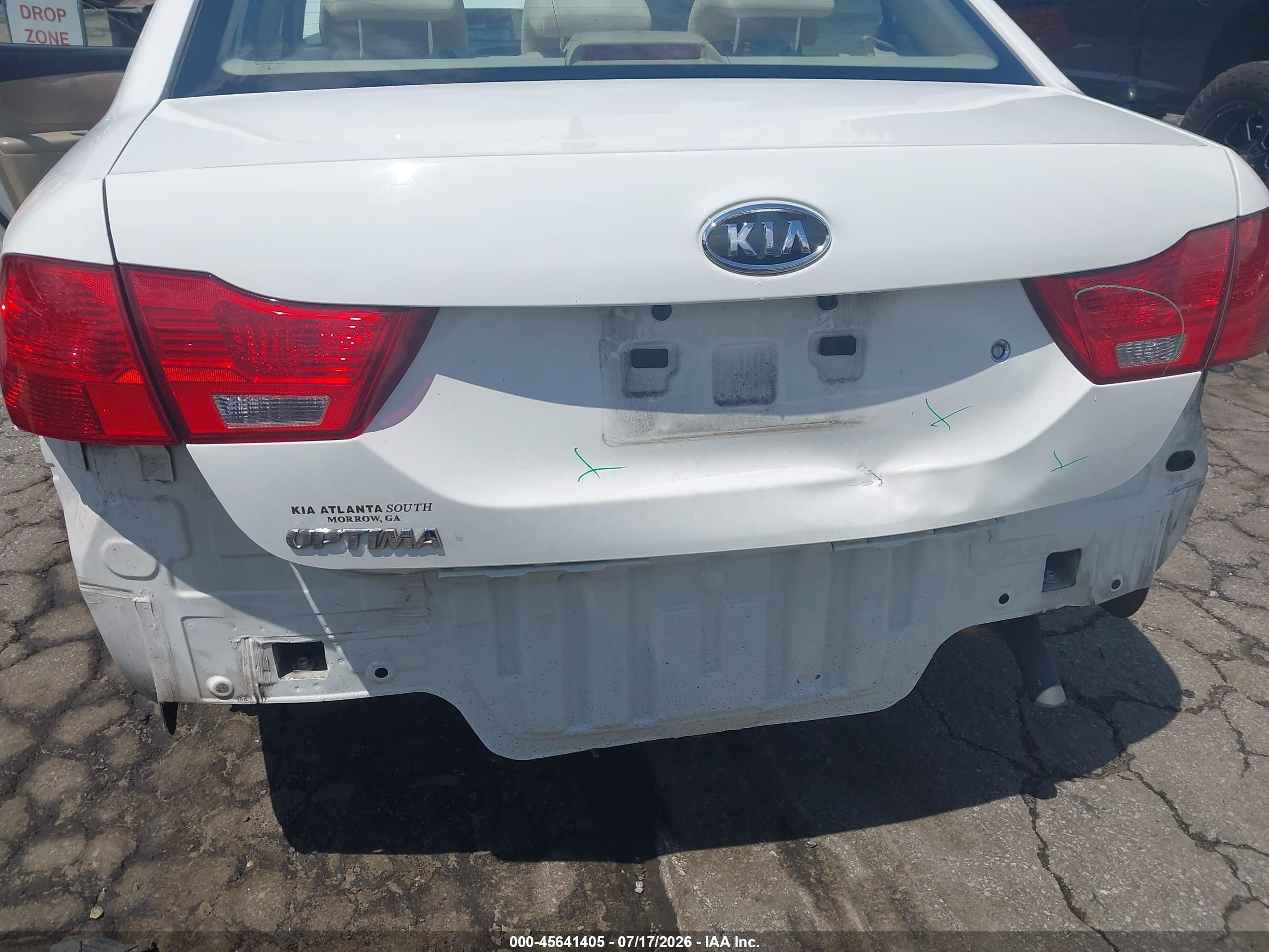 2010 Kia Optima Lx White vin: KNAGG4A8XA5435583