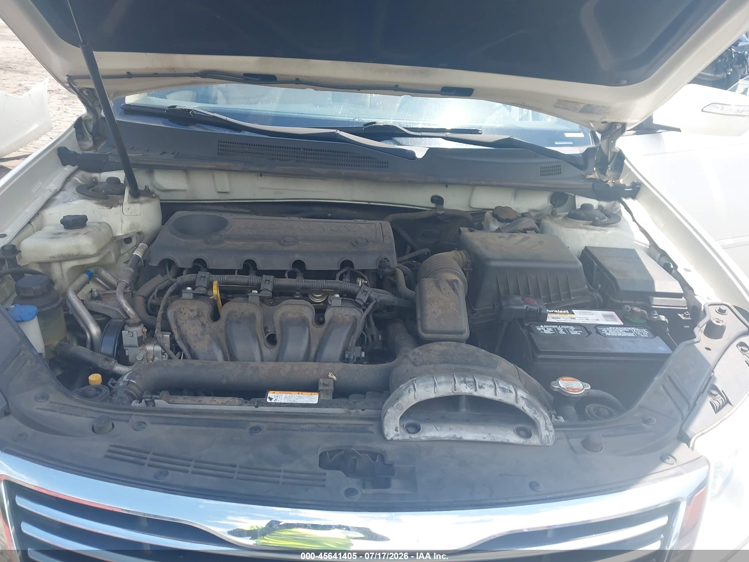 2010 Kia Optima Lx White vin: KNAGG4A8XA5435583
