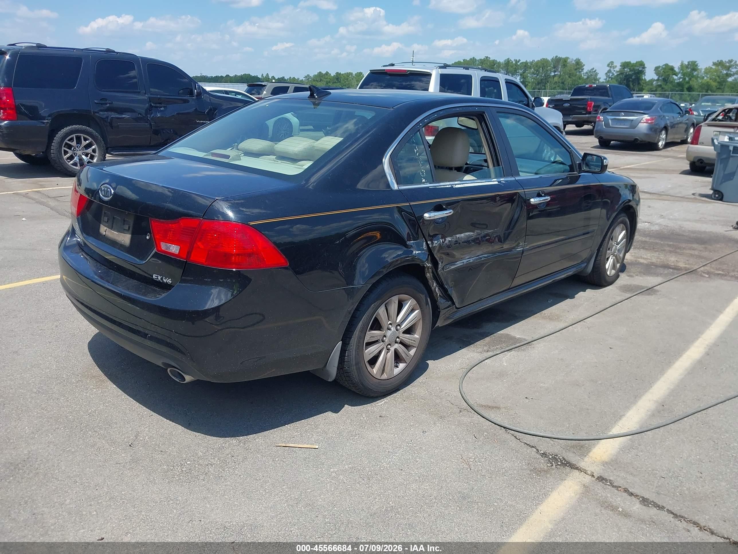 2010 Kia Optima Ex Черный vin: KNAGH4A41A5435479