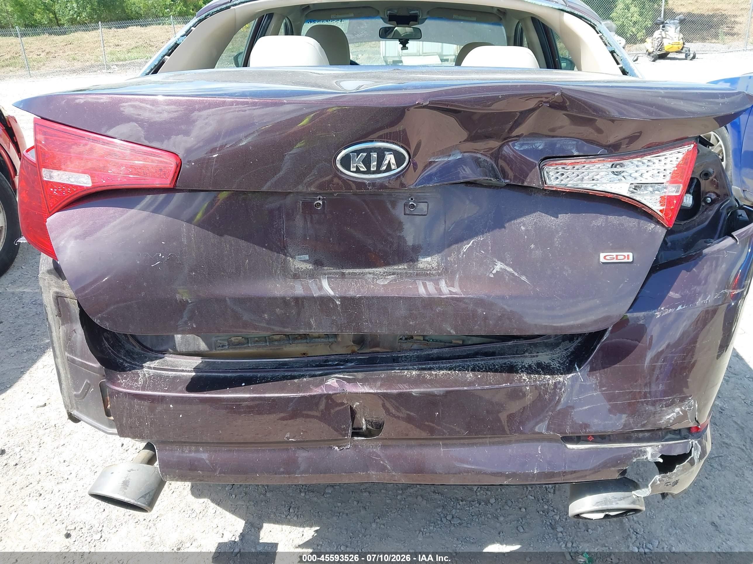 2011 Kia Optima Lx Burgundy vin: KNAGM4A70B5100477