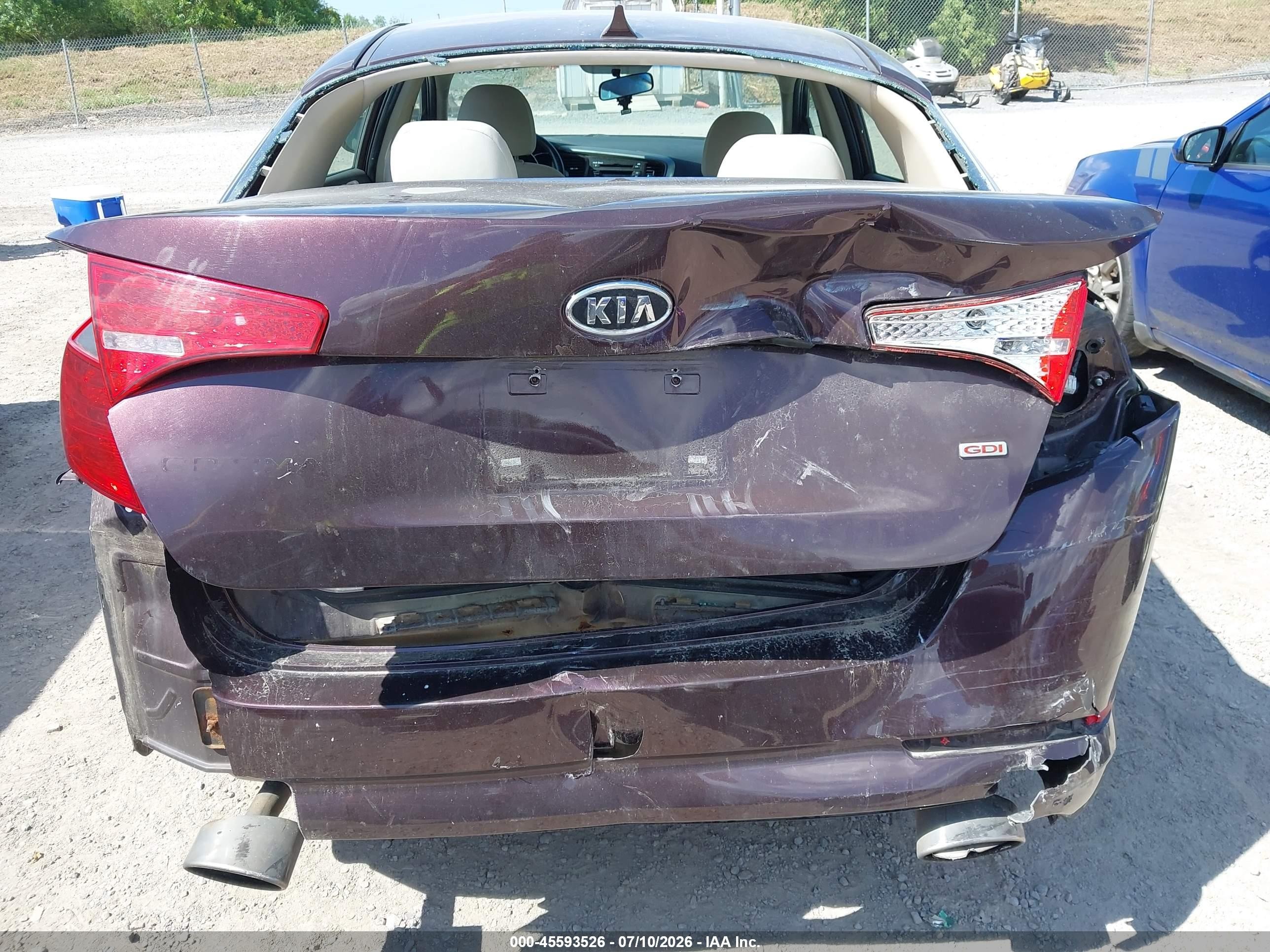 2011 Kia Optima Lx Burgundy vin: KNAGM4A70B5100477