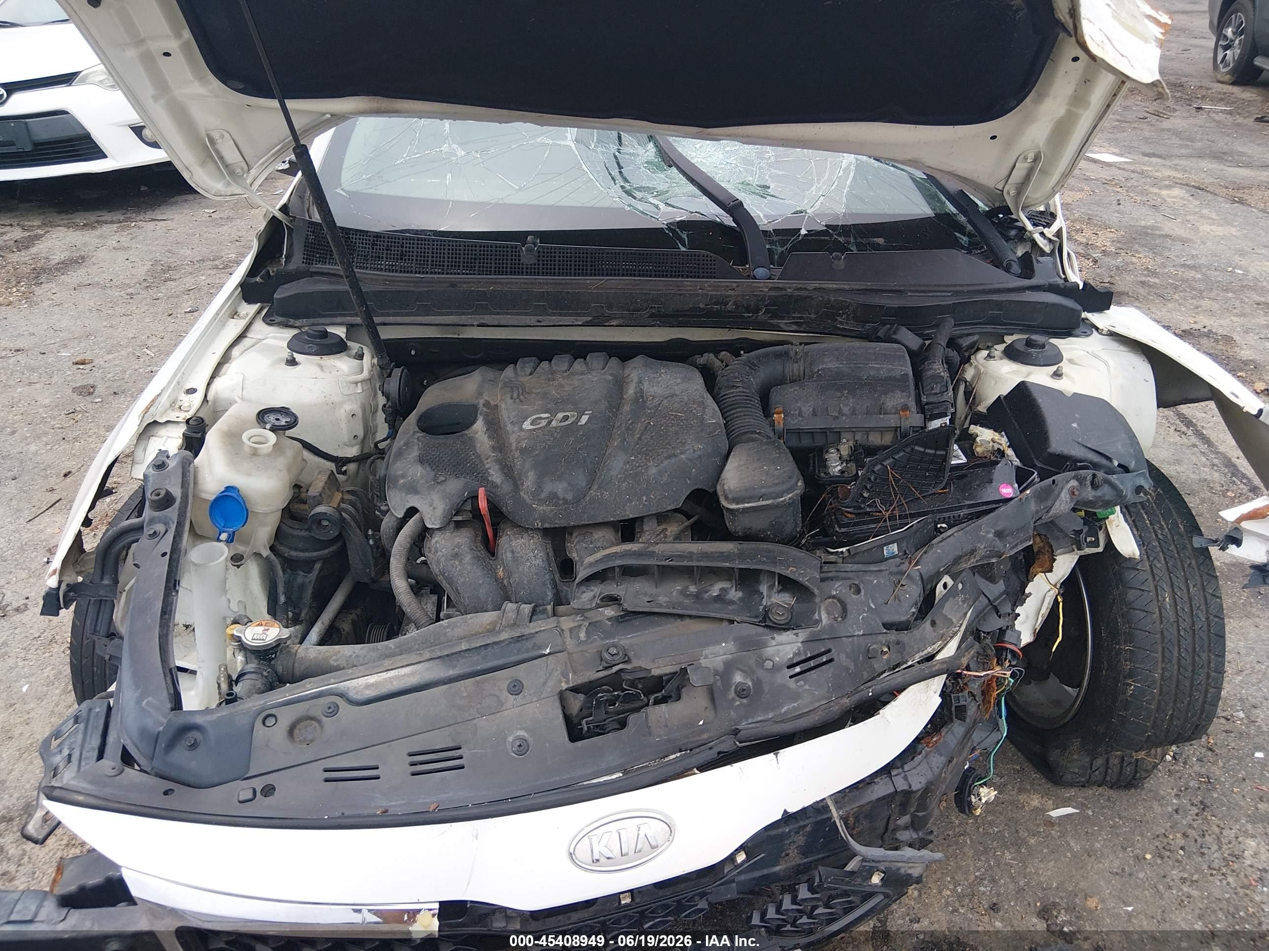 2012 Kia Optima Lx White vin: KNAGM4A70C5283767