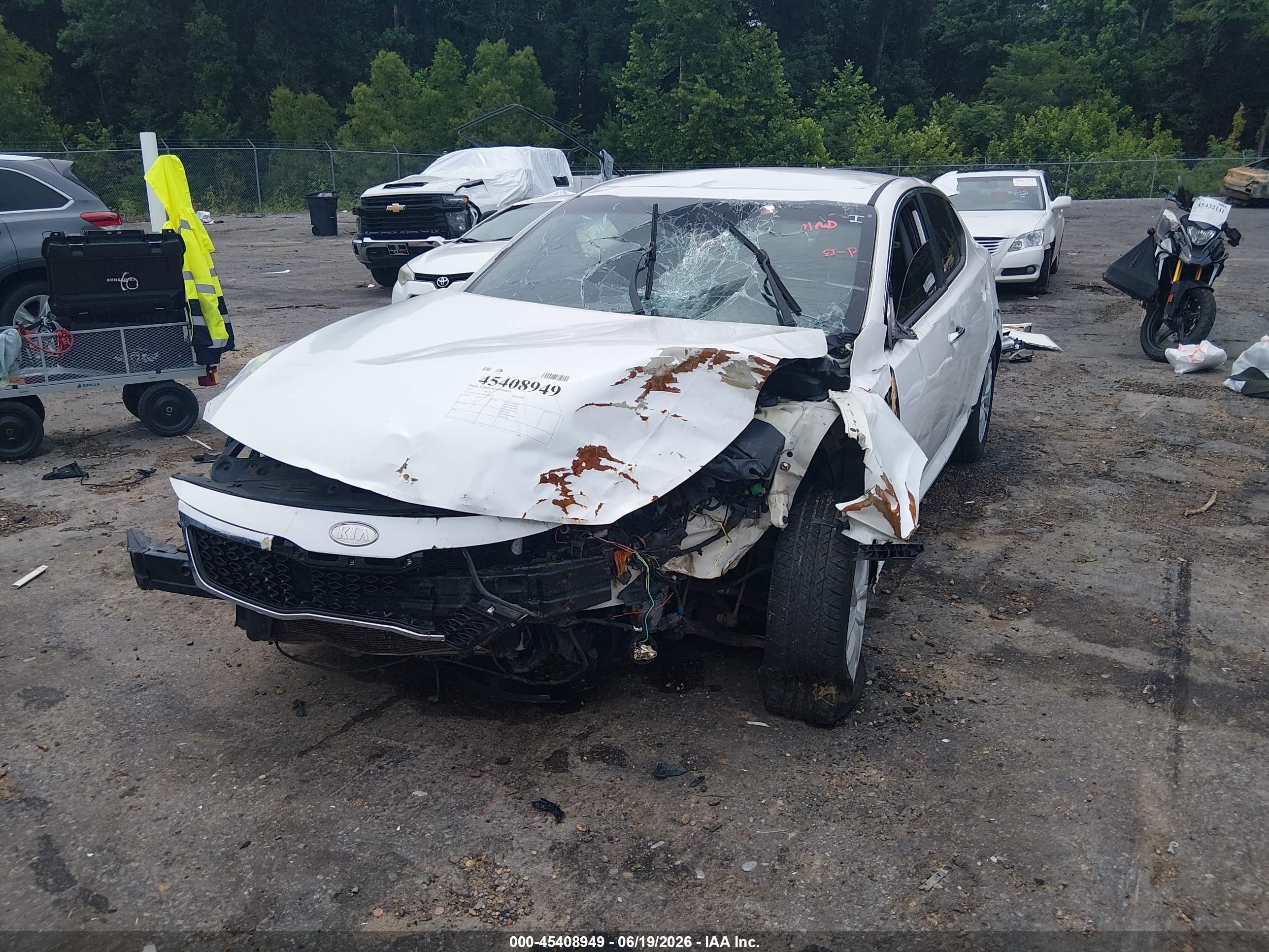 2012 Kia Optima Lx White vin: KNAGM4A70C5283767