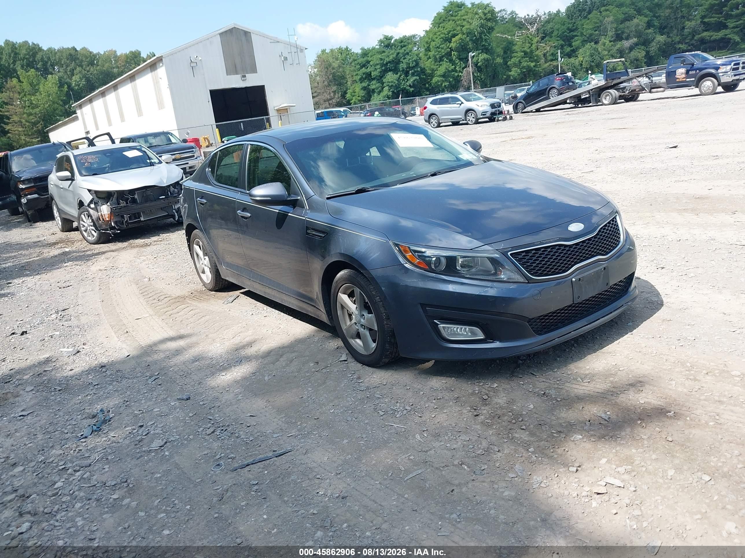 2015 Kia Optima Lx Gray vin: KNAGM4A70F5535697