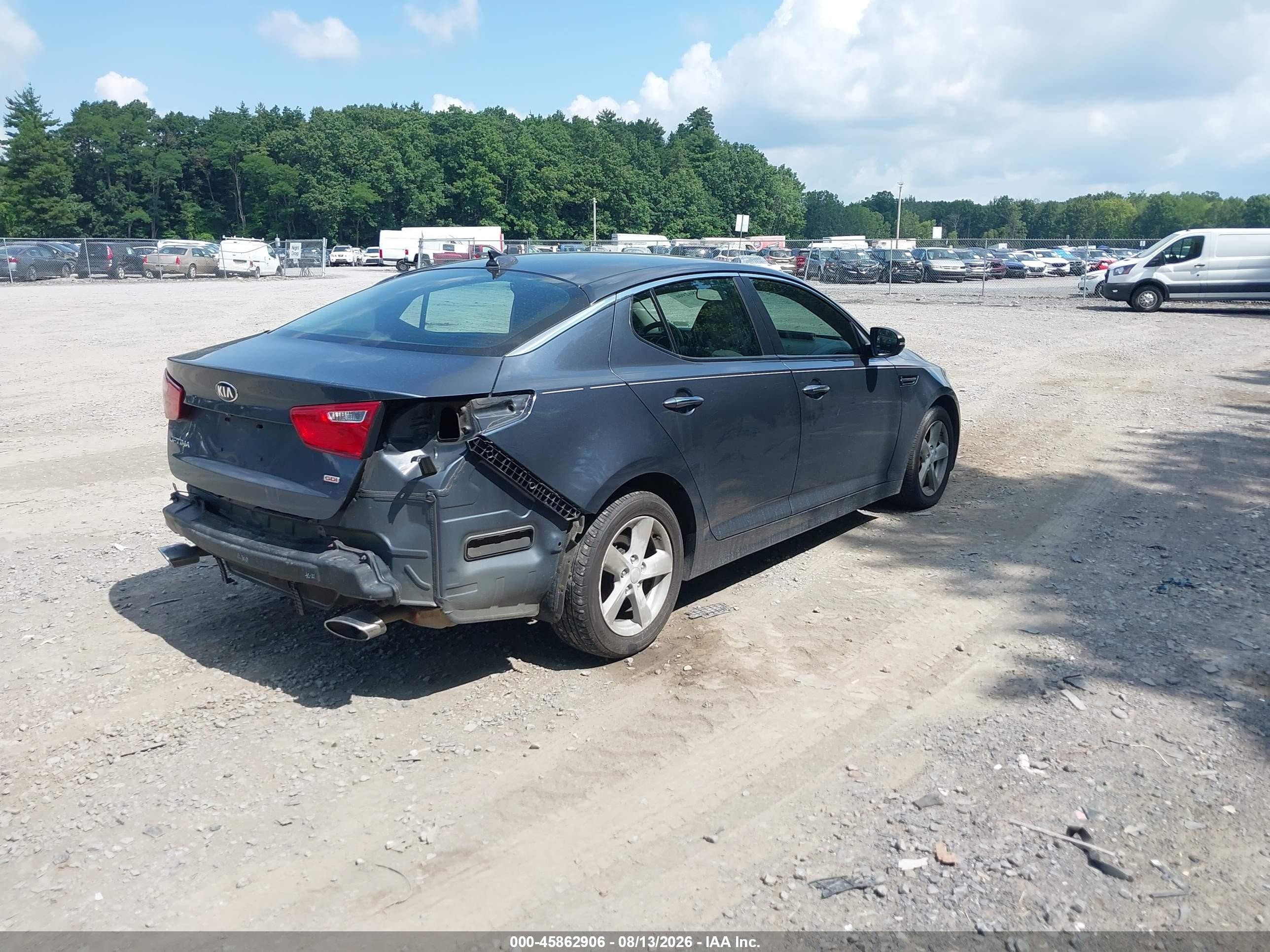 2015 Kia Optima Lx Gray vin: KNAGM4A70F5535697