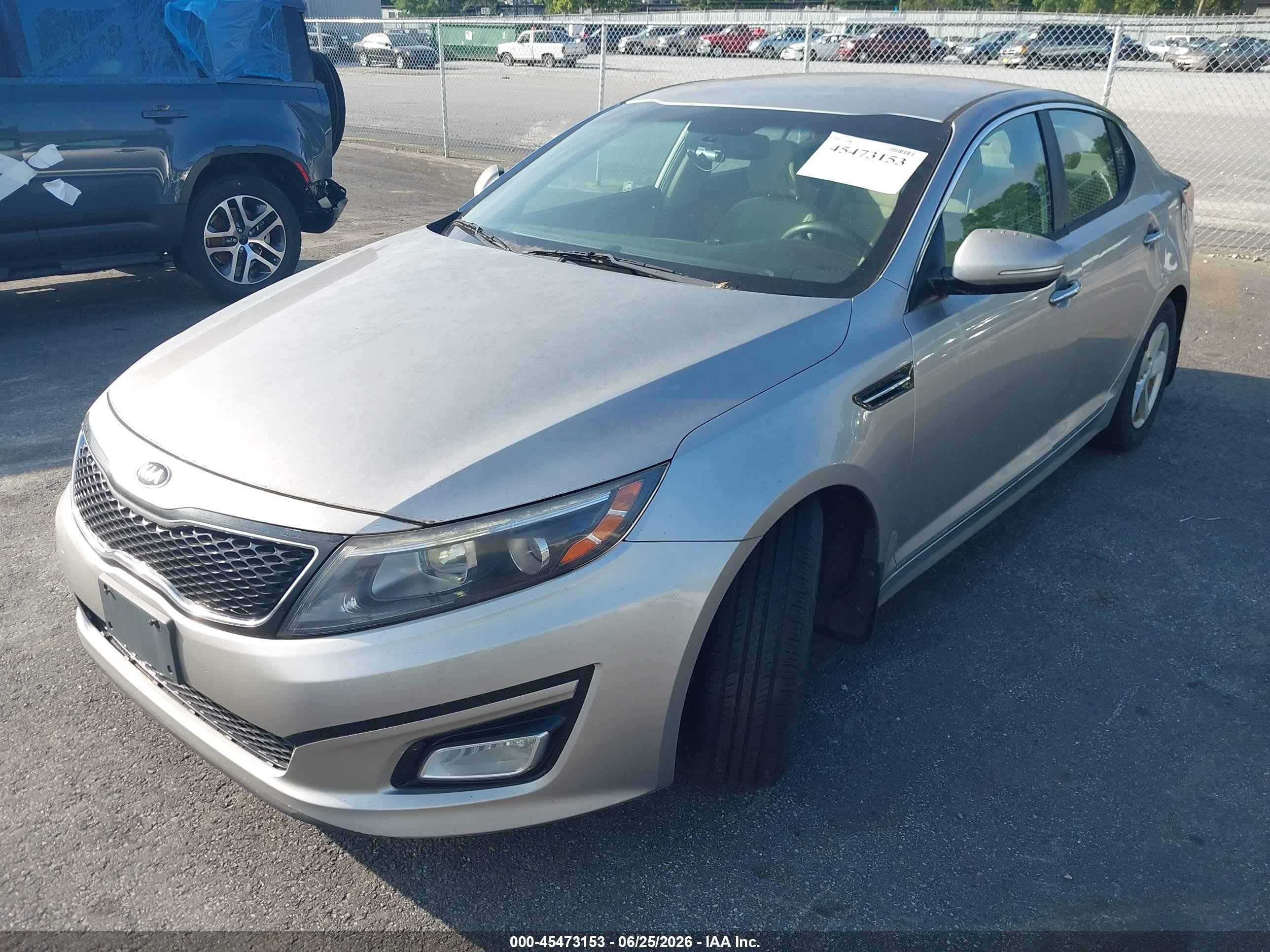 2015 Kia Optima Lx Gray vin: KNAGM4A70F5537787