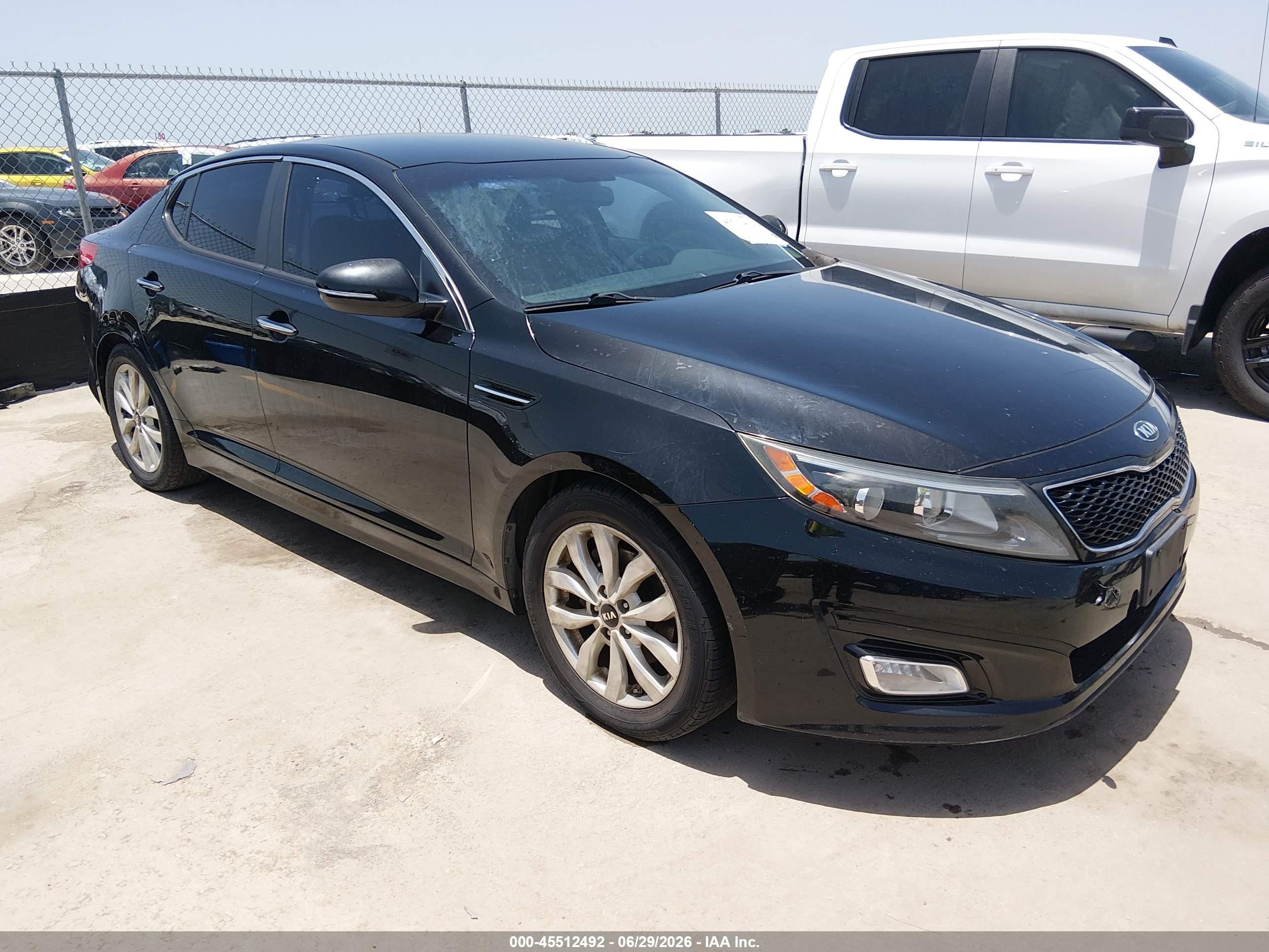2015 Kia Optima Lx Black vin: KNAGM4A70F5634679