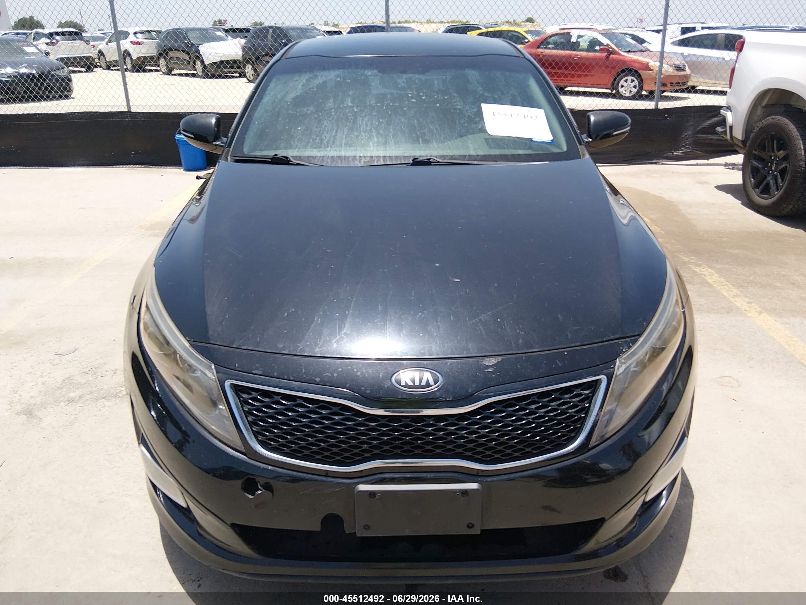 2015 Kia Optima Lx Black vin: KNAGM4A70F5634679