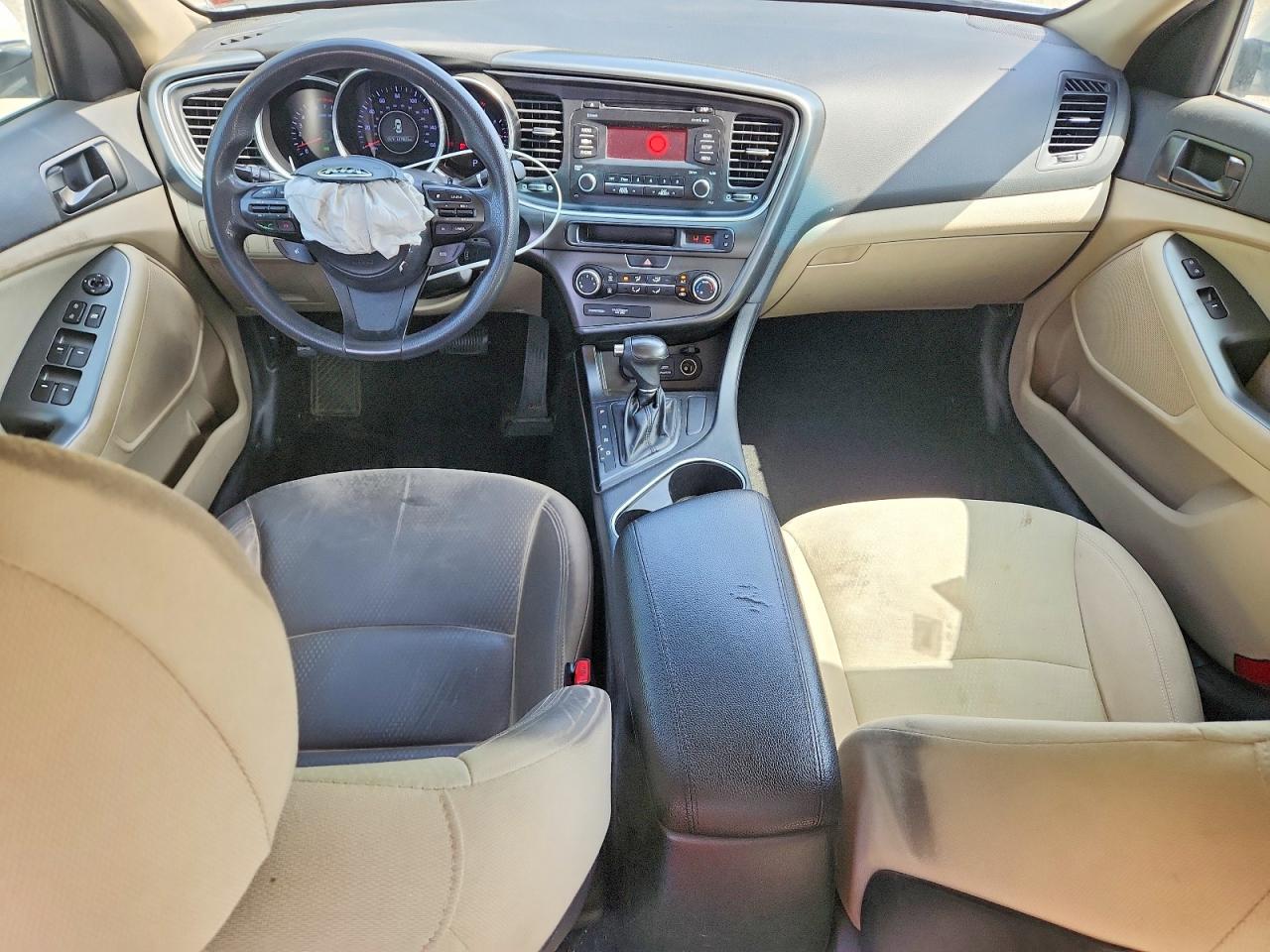 2015 Kia Optima Lx White vin: KNAGM4A70F5651157