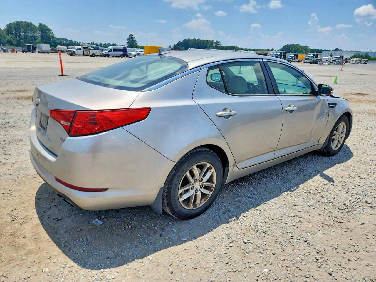 2013 Kia Optima Lx Silver vin: KNAGM4A71D5344741