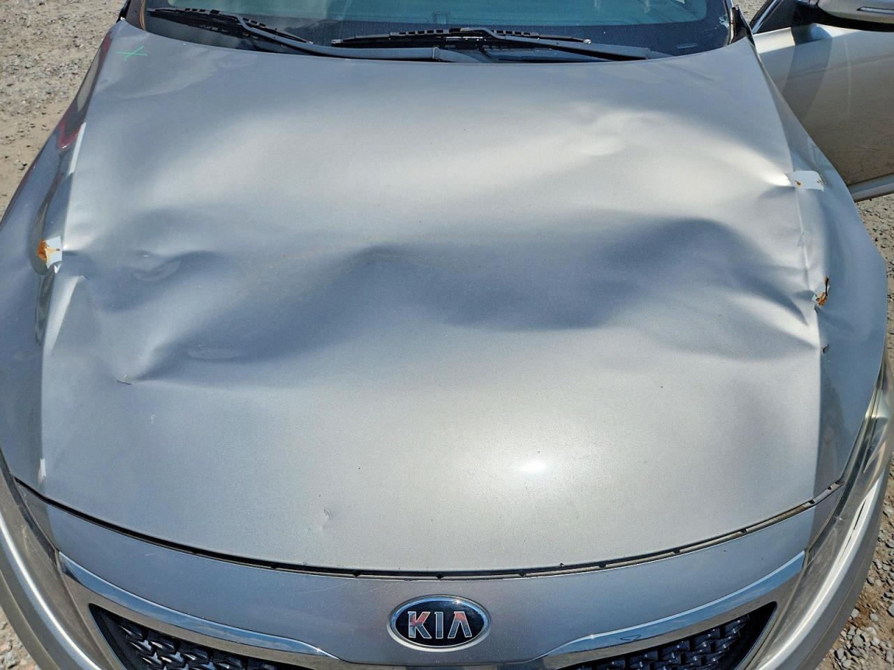 2013 Kia Optima Lx Silver vin: KNAGM4A71D5344741