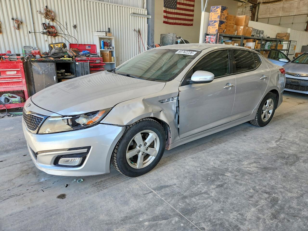 2014 Kia Optima Lx Gray vin: KNAGM4A71E5516865