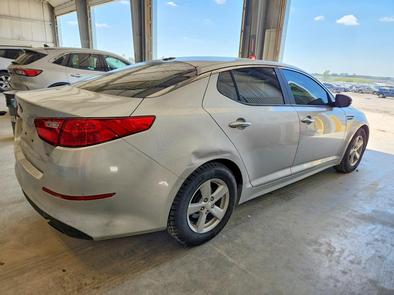 2014 Kia Optima Lx Gray vin: KNAGM4A71E5516865
