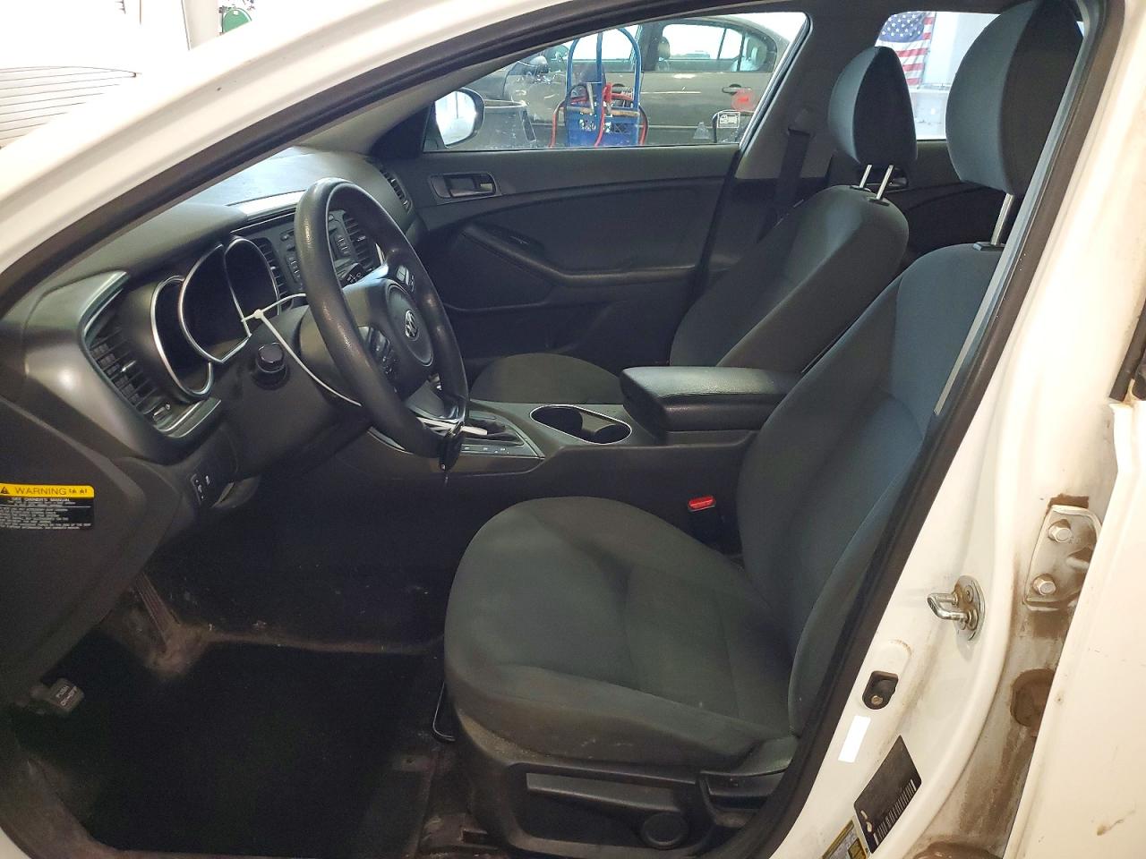 2015 Kia Optima Lx White vin: KNAGM4A71F5555764